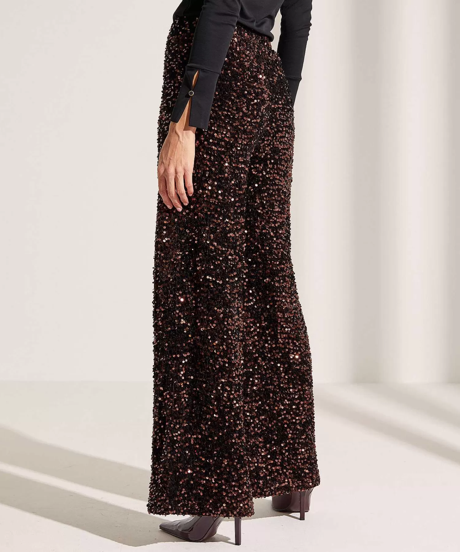 Summum Pantalon Ancho Terciopelo Lentejuelas Online