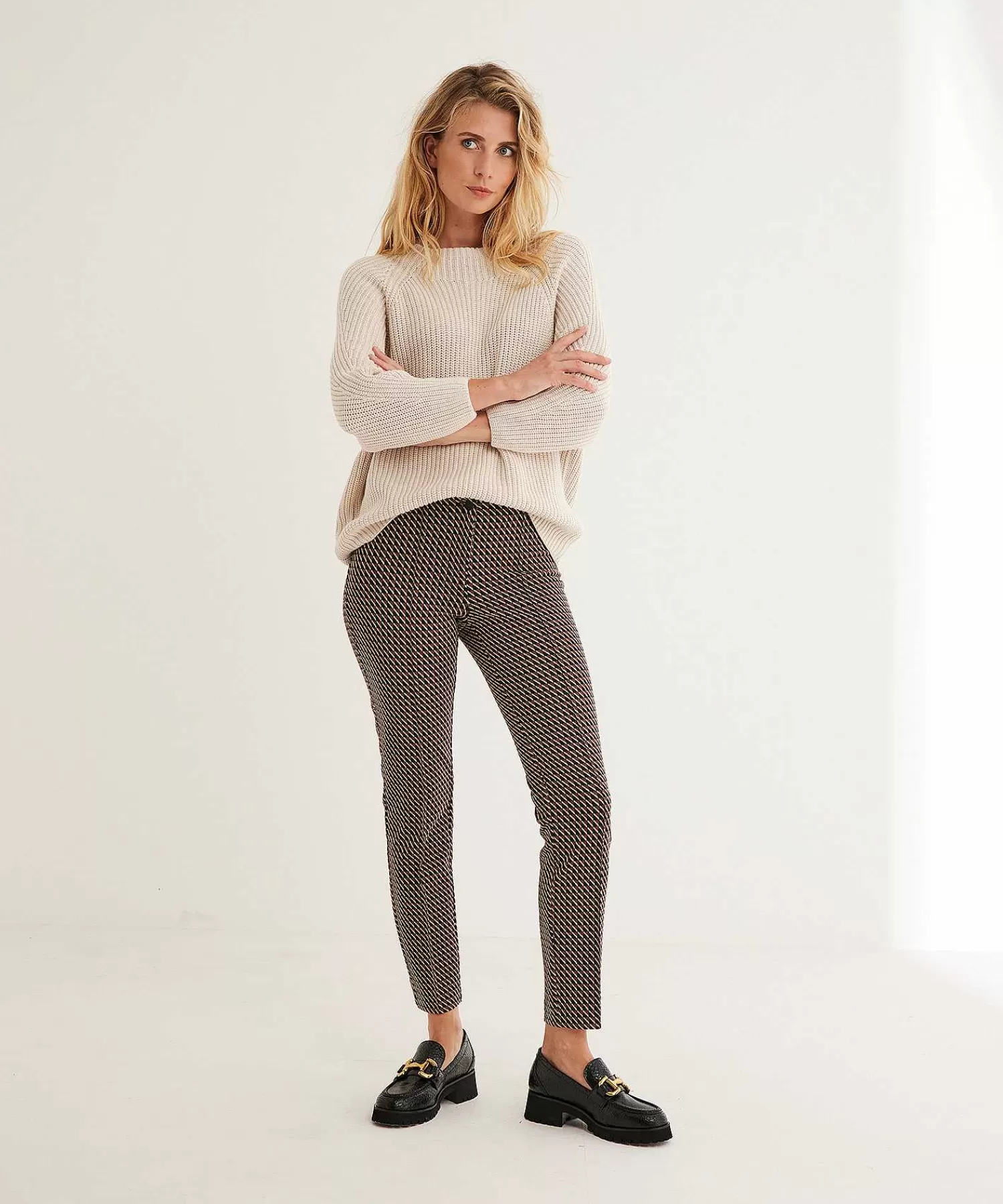 Cambio Pantalon Jacquard Graphic Ros Flash Sale