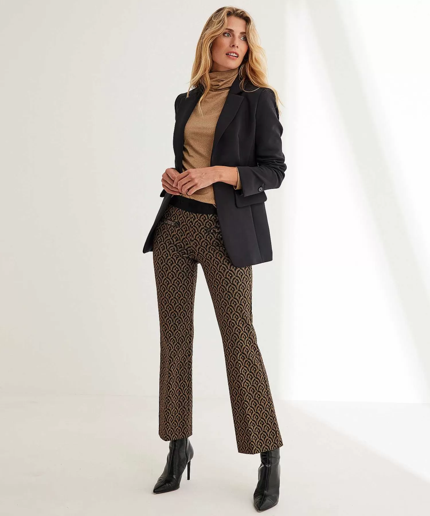 Cambio Pantalon Kick Flare Jacquard Lurex Faith Store