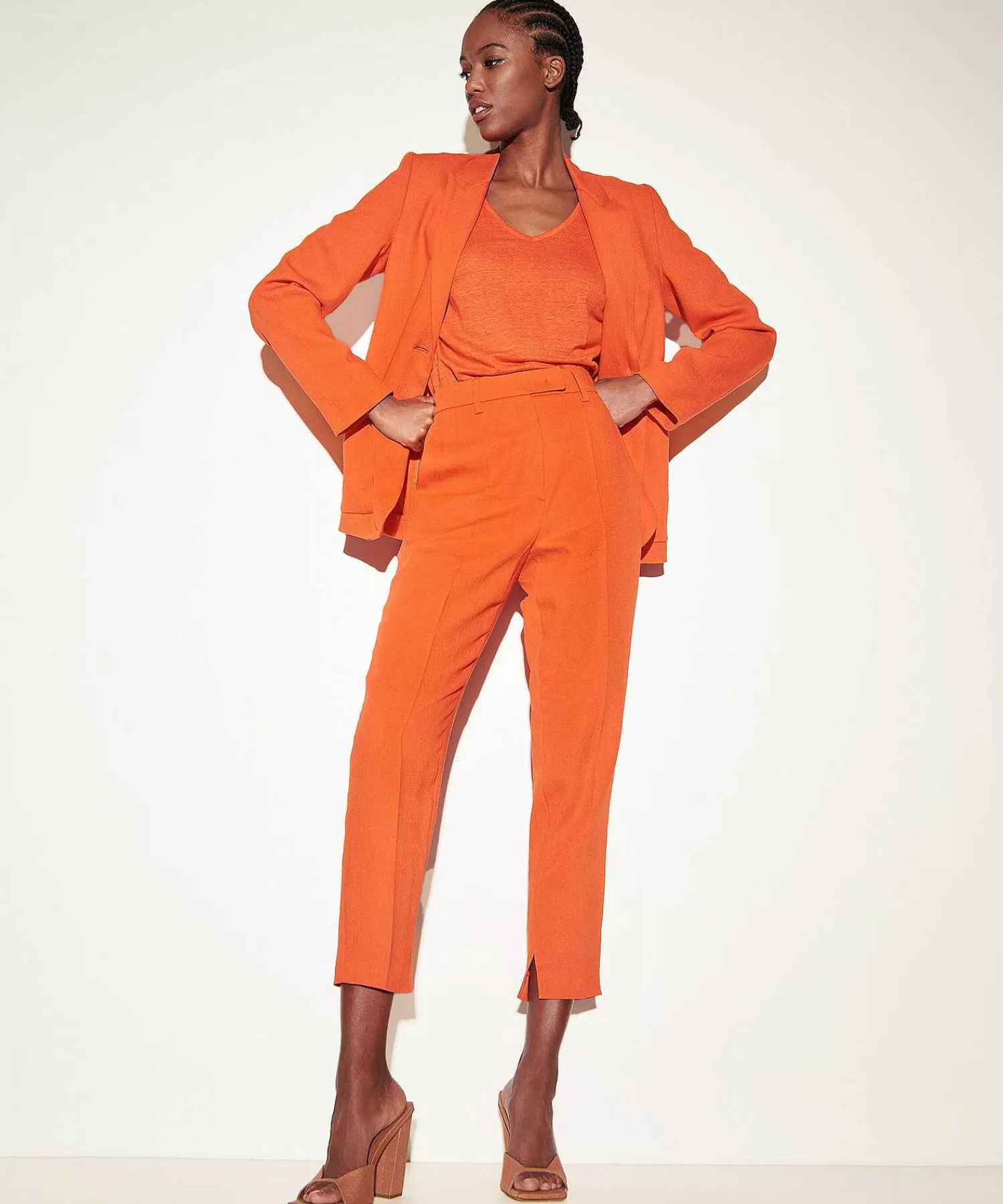 Luisa Cerano Pantalon Mezcla De Lino Best Sale