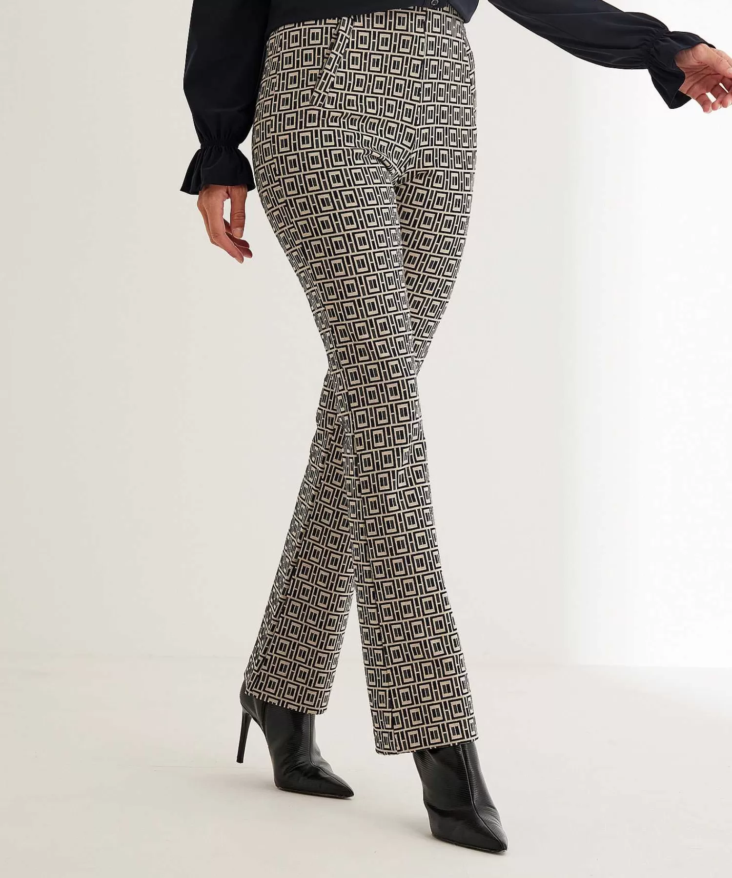 No Man's Land Pantalon Con Estampado Jacquard Best