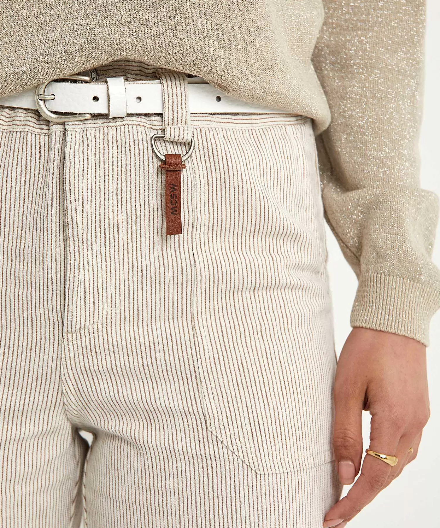 Moscow Pantalon Paperbag Moscu Con Rayas Margarita Hot