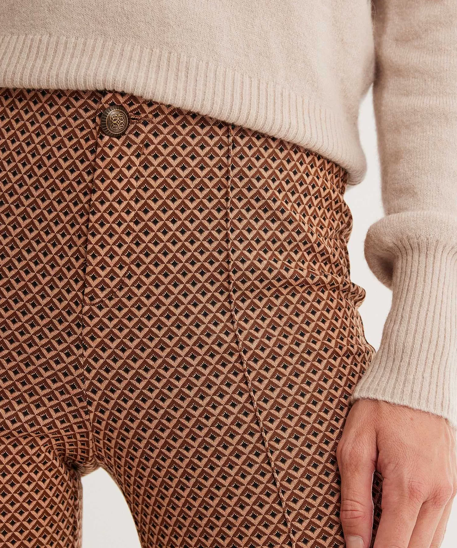 Rosner Pantalon Jacquard Acampanado Alisa Shop