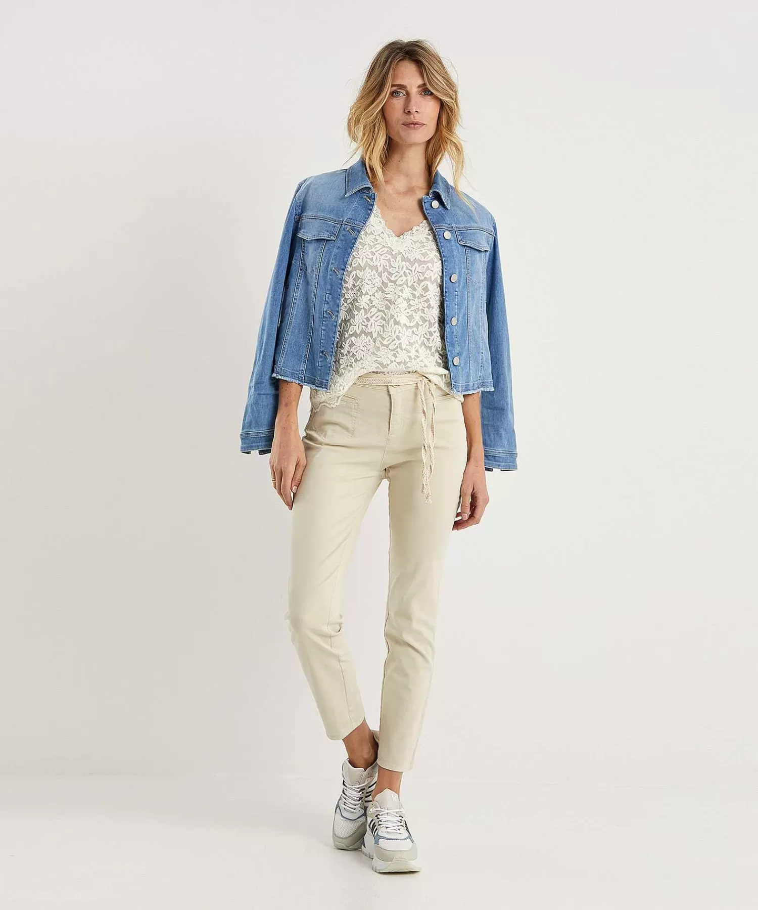 Rosner Pantalon Slim Fit Con Cinturon Alisa Flash Sale