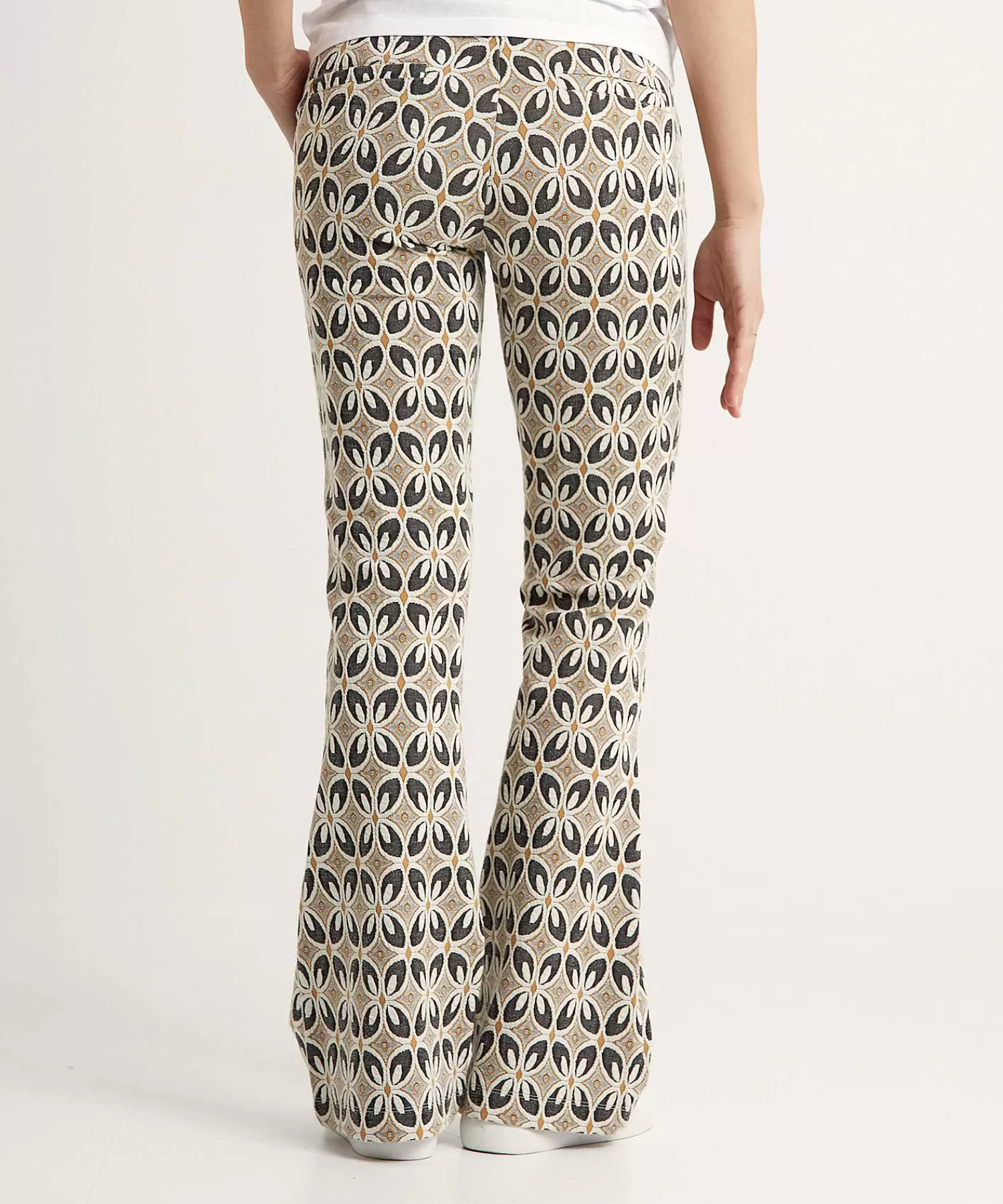 Summum Pantalon Acampanado Estampado Retro Sale