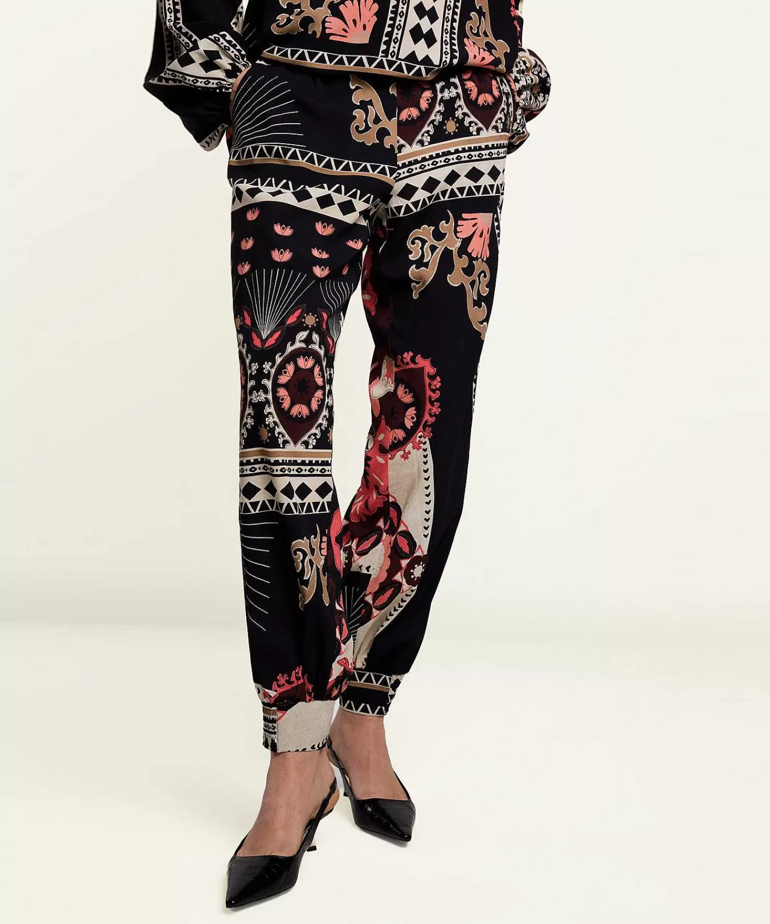 Summum Pantalon Harem Multiprint Crepe Discount