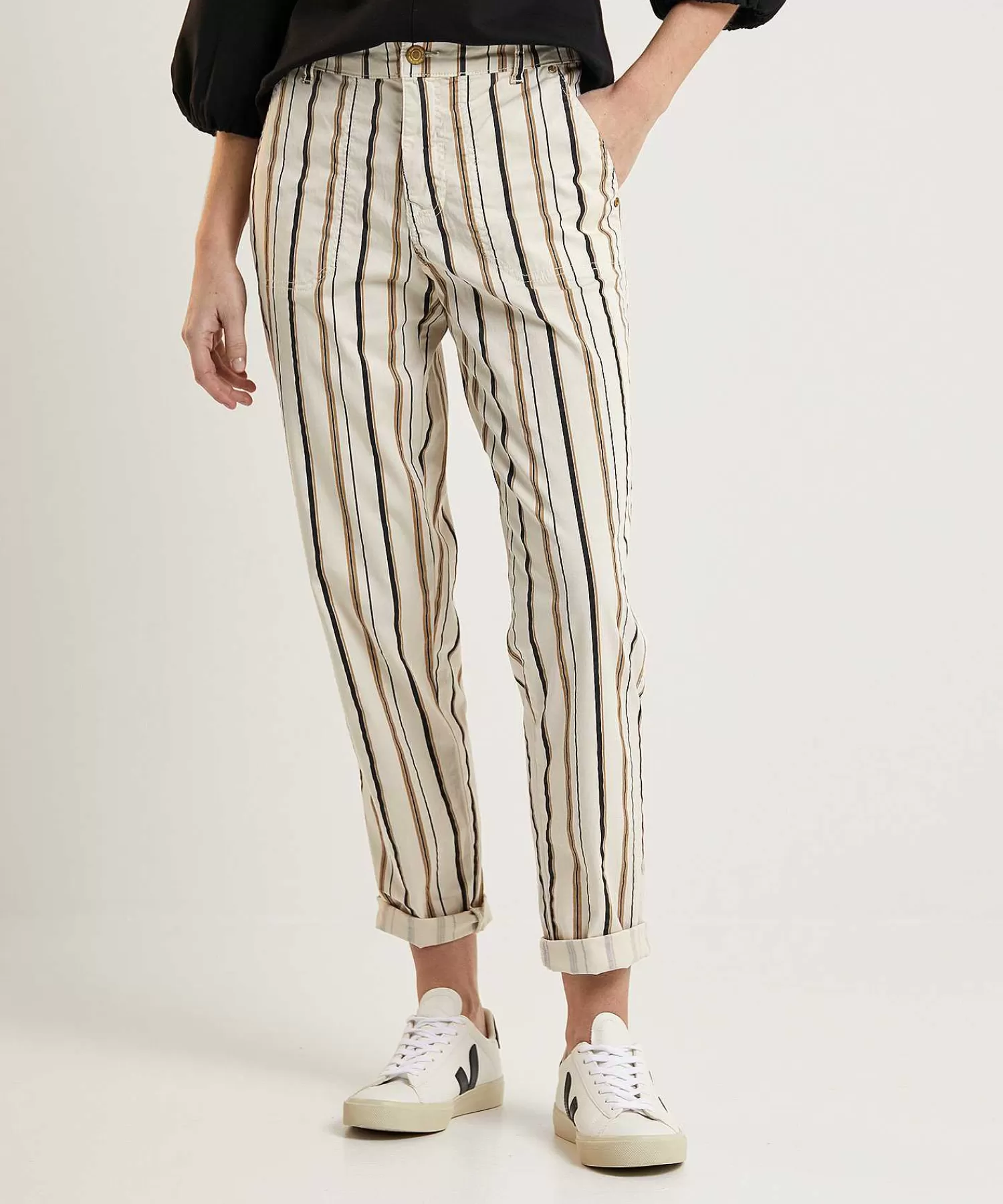 Summum Pantalon Loose Fit Rayas Best Sale