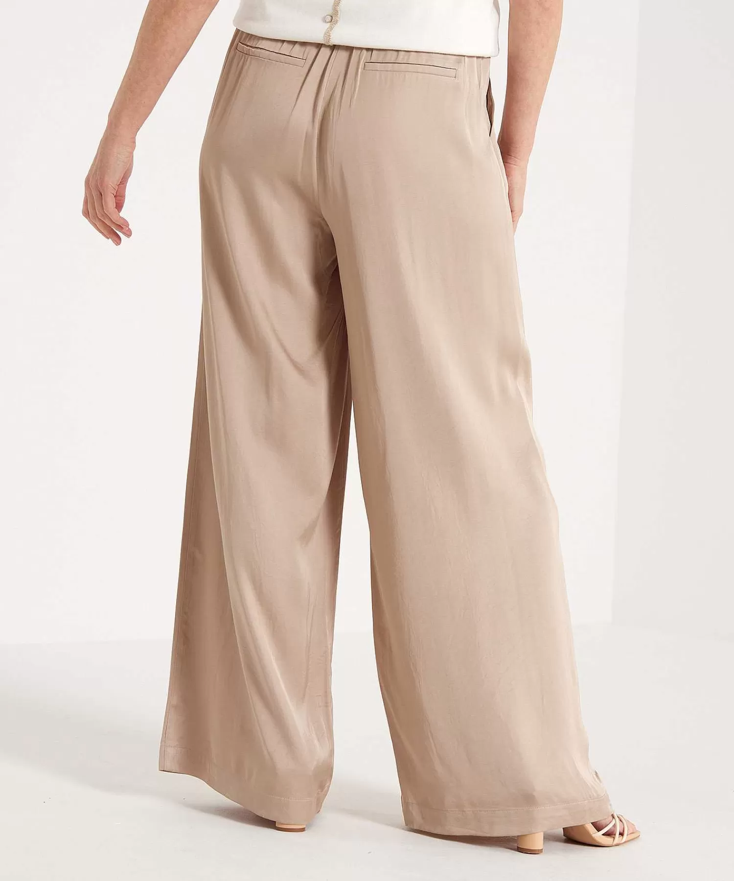 Summum Pantalon Palazzo Saten Sedoso Flash Sale