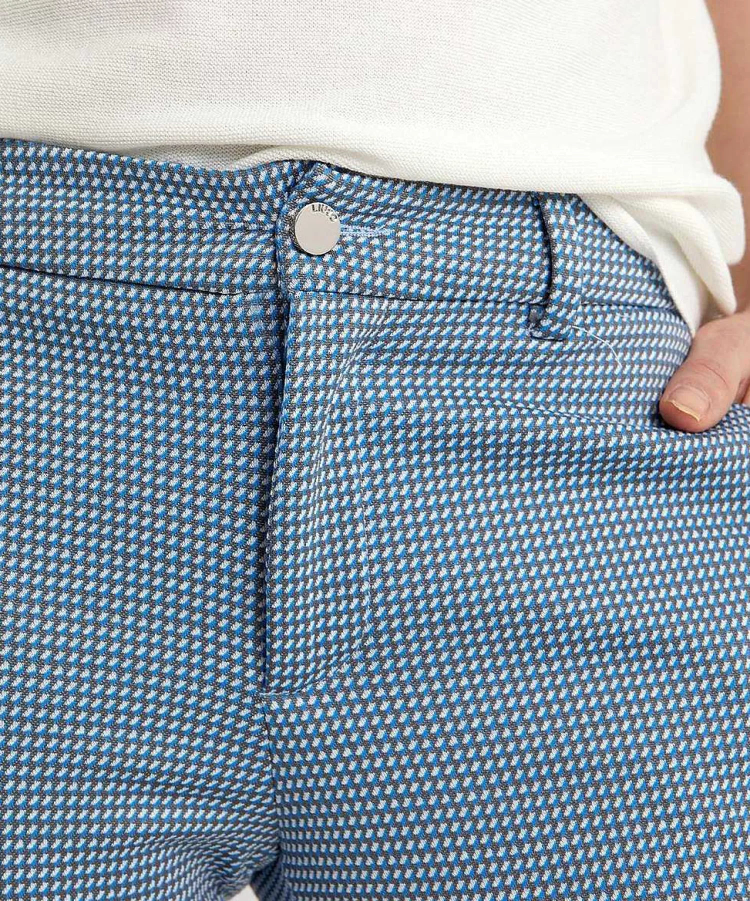 LIU JO Pantalones Acampanados De Jacquard Minimalista De Cheap