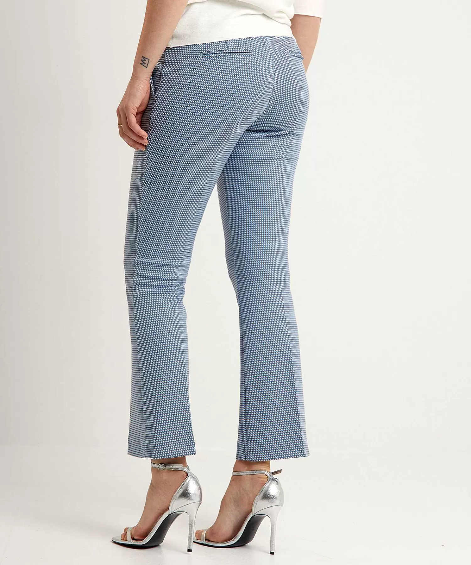 LIU JO Pantalones Acampanados De Jacquard Minimalista De Cheap
