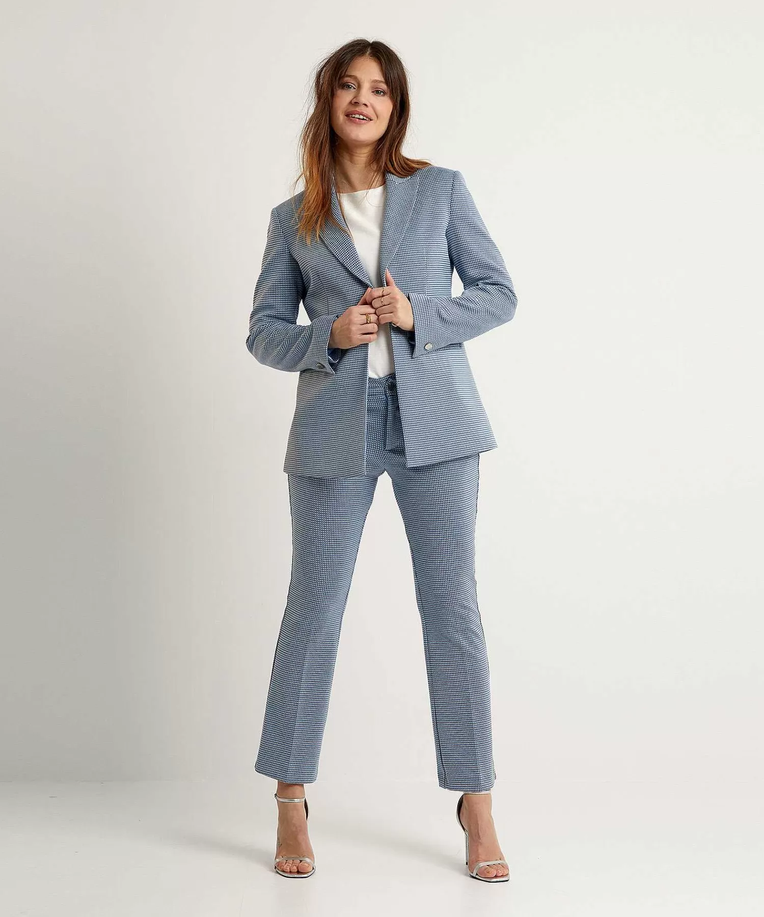 LIU JO Pantalones Acampanados De Jacquard Minimalista De Cheap