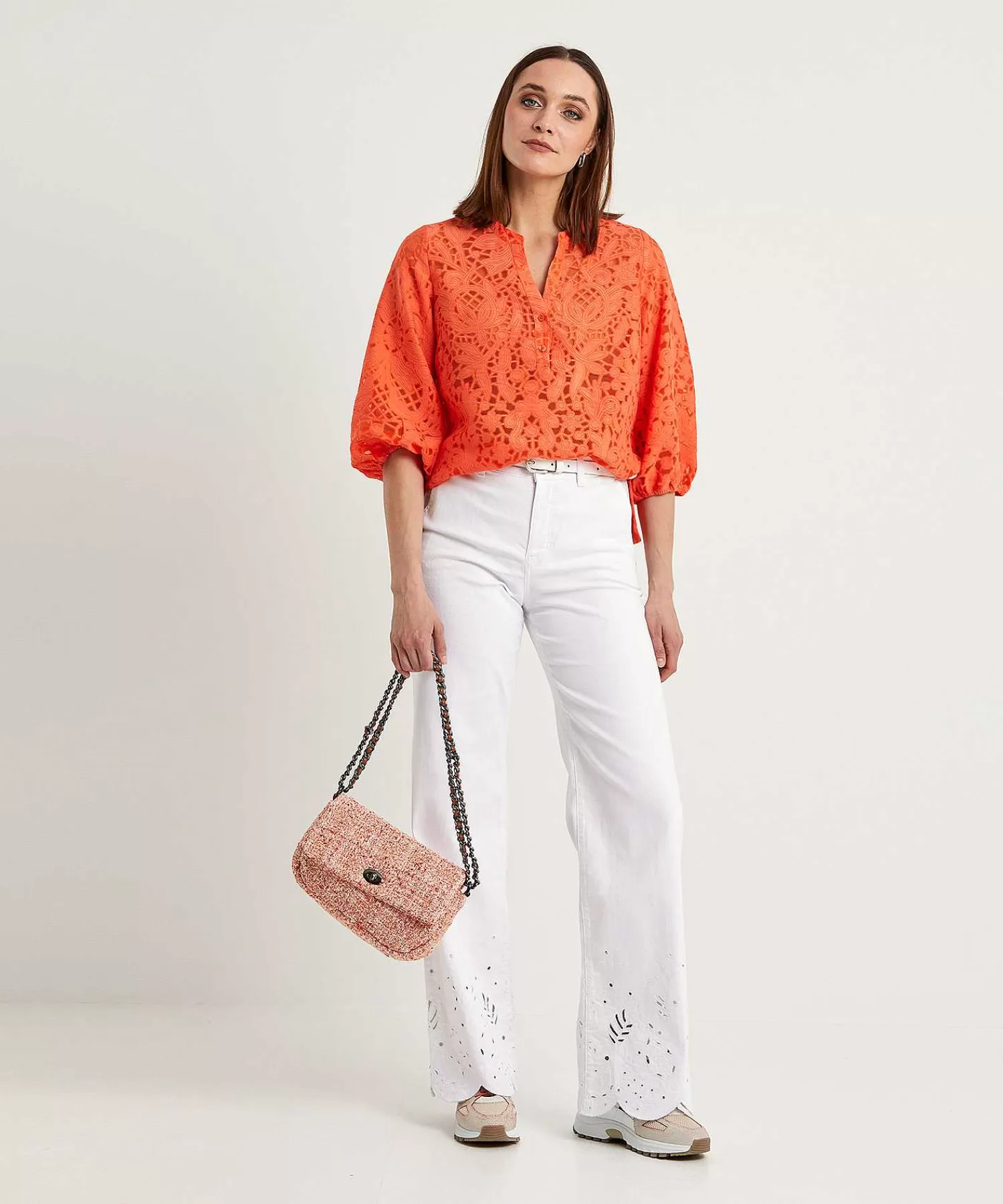Marc Cain Collections Pantalones Anchos Con Bordado Warri De Marc Cain New