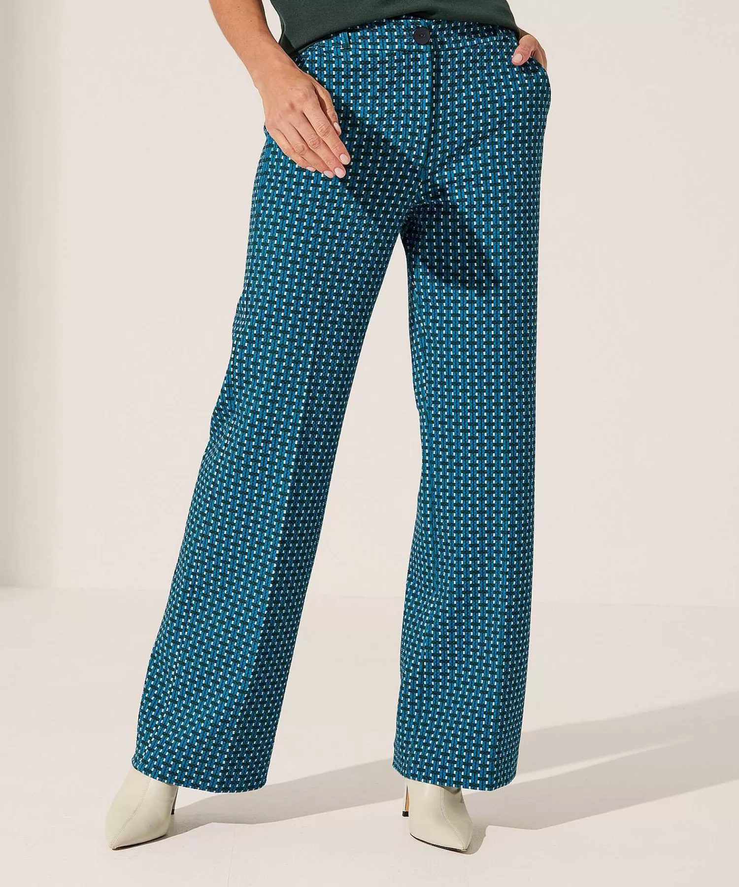 KYRA Pantalones Anchos Con Estructura Multicolor Ferris Hot