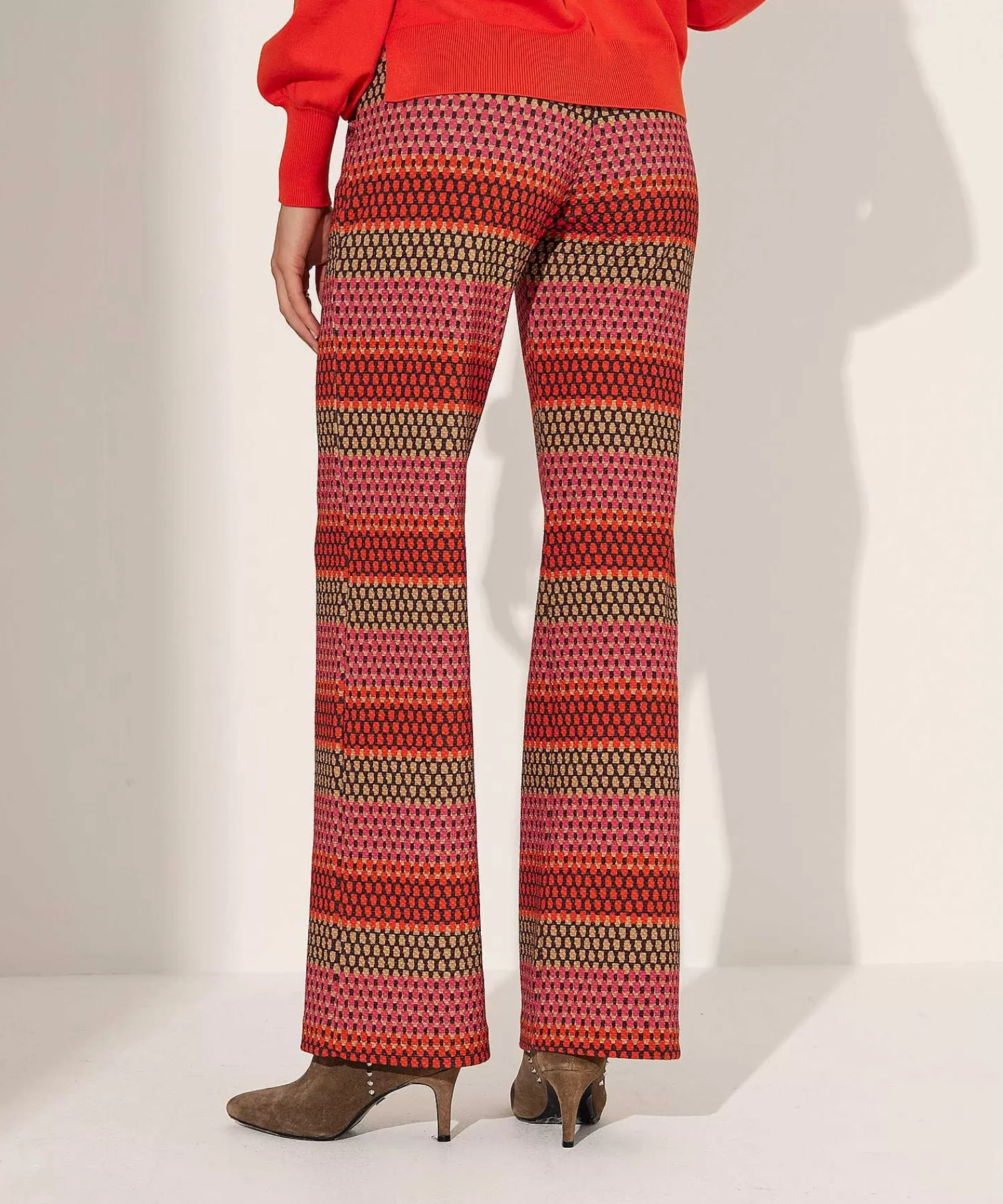 KYRA Pantalones Anchos Con Estructura Multicolor Ferris Shop