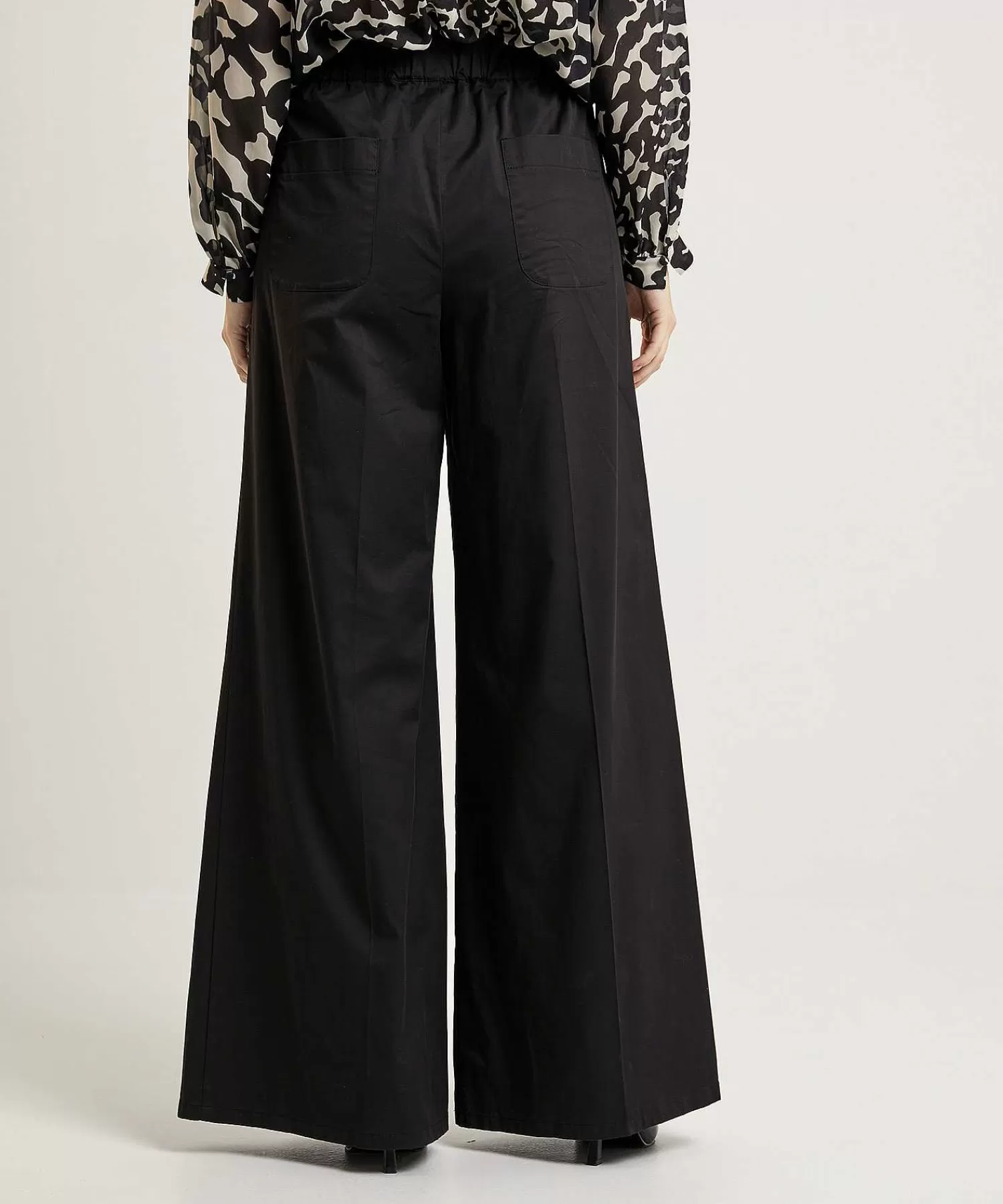 Caroline Biss Pantalones Anchos De Popelin De Discount