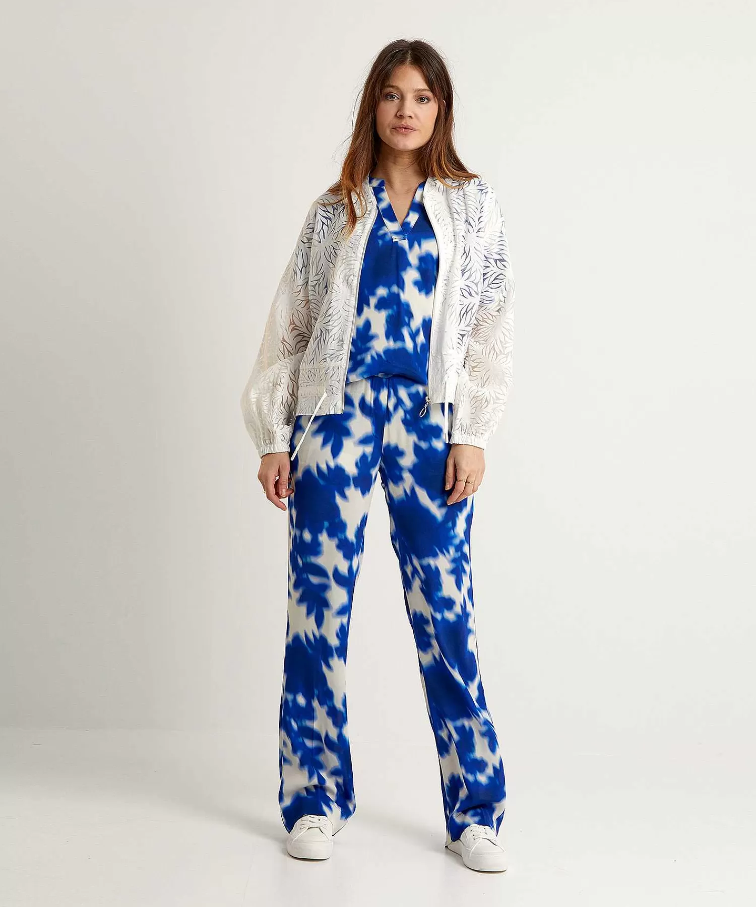 KYRA Pantalones Anchos Estampado Floral Iris Outlet