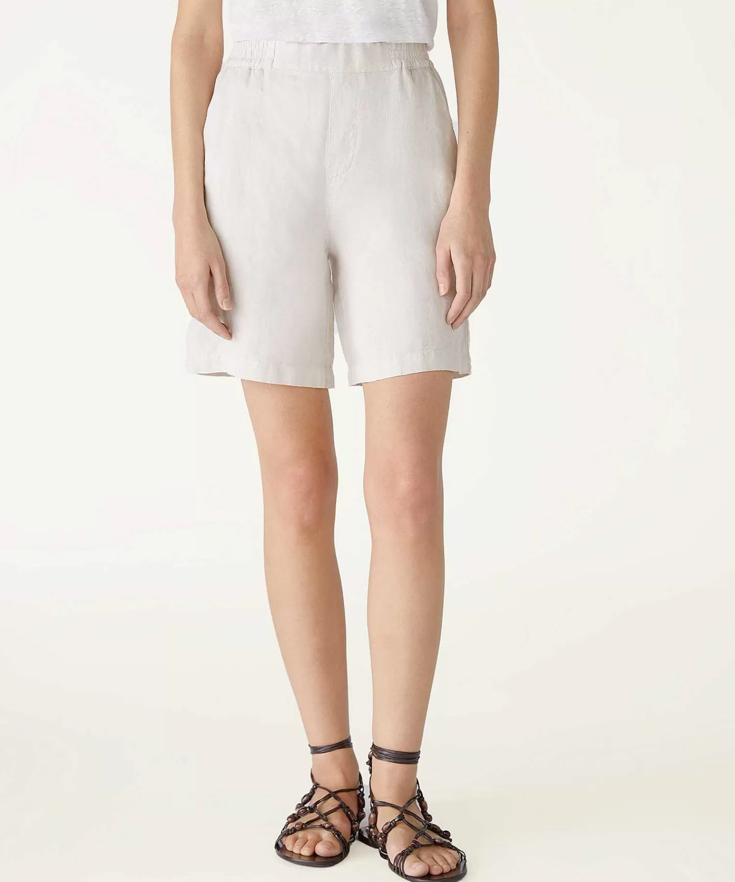 OUI Pantalones Cortos De Lino Discount
