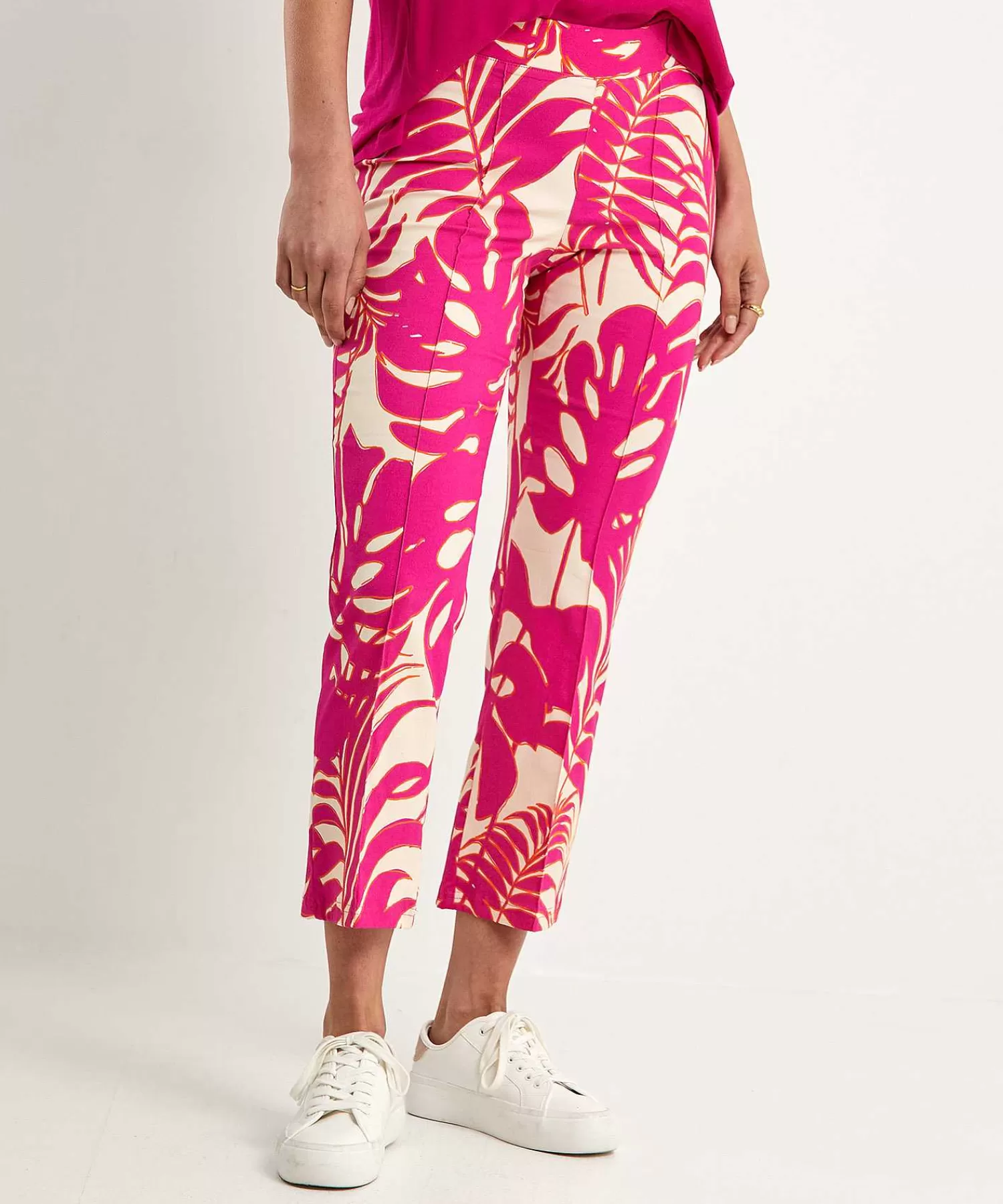OUI Pantalones Cortos Con Estampado De Hojas Cheap