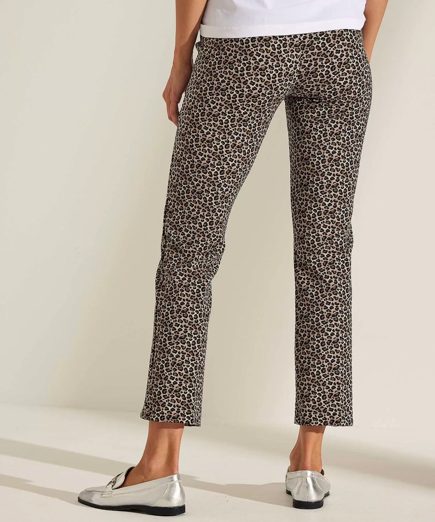 Rosner Pantalones De Buceo Ligeros Estampado De Pantera Alisa Fashion