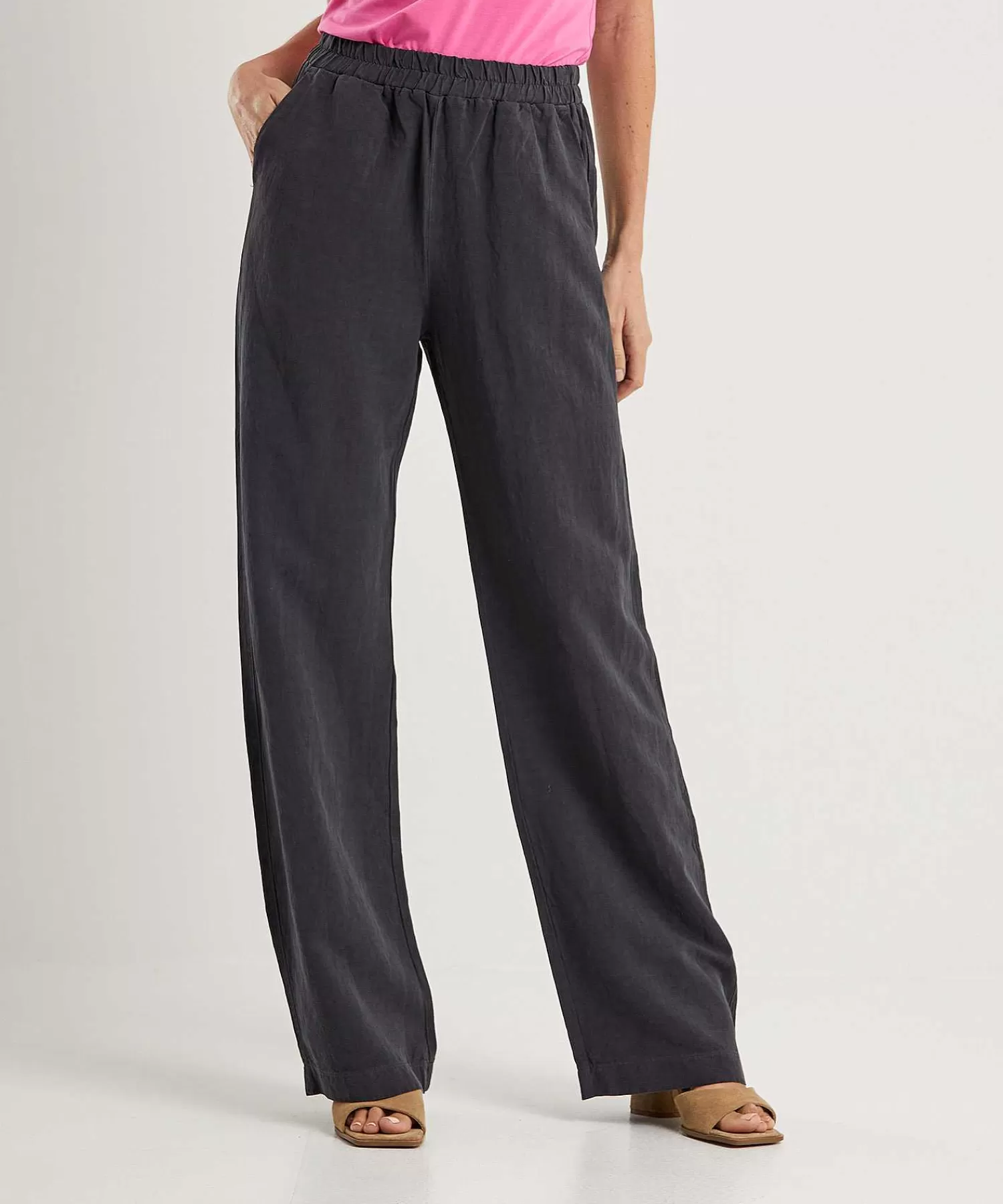 No Man's Land Pantalones De Mezcla De Lino Hot