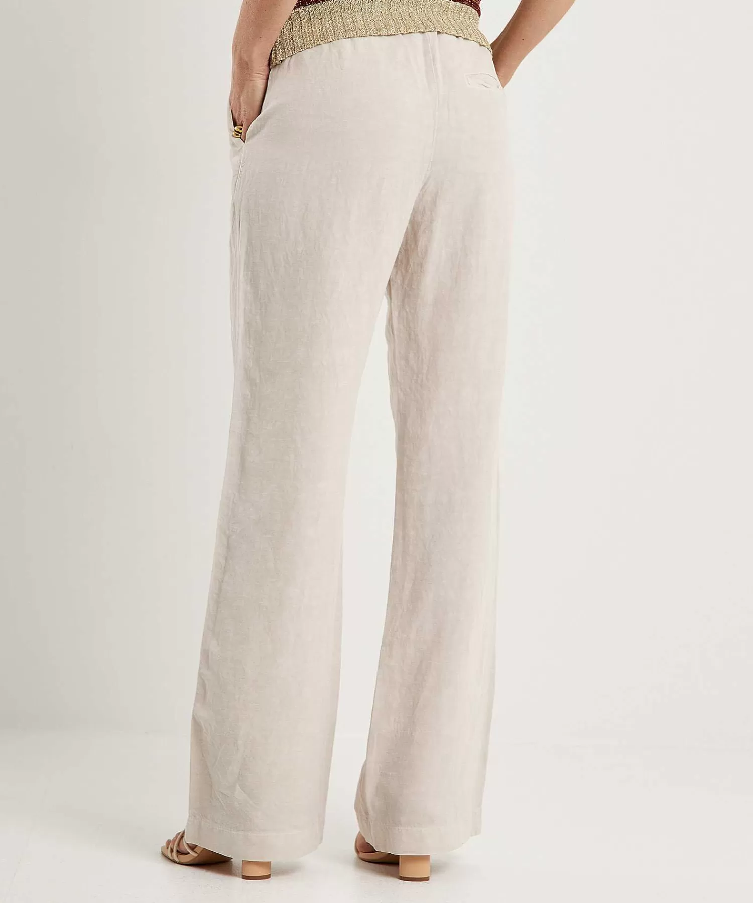 No Man's Land Pantalones De Mezcla De Lino Best Sale