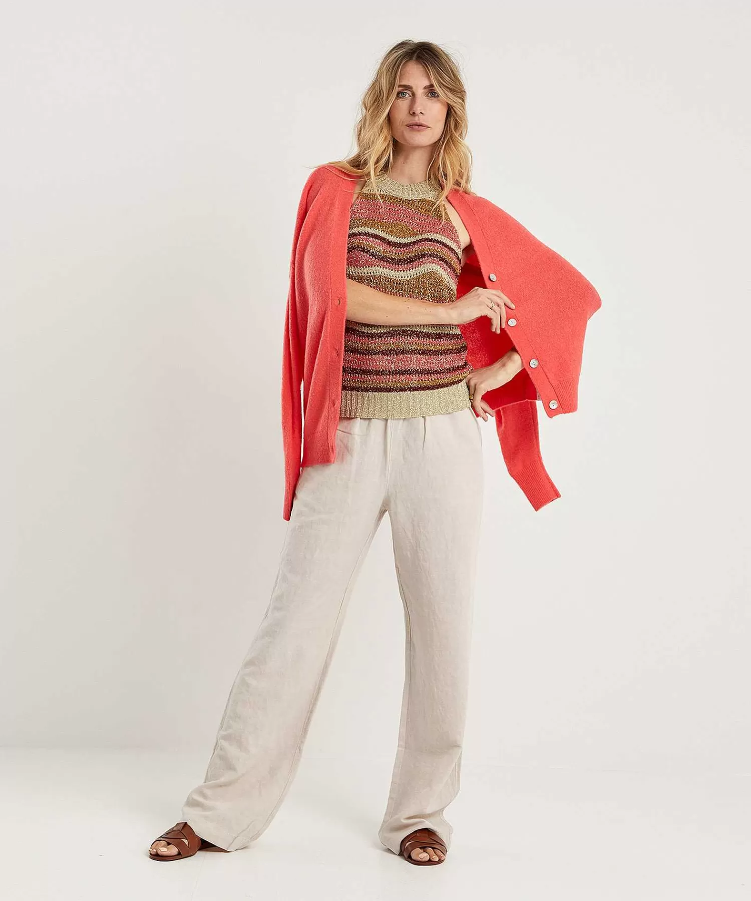 No Man's Land Pantalones De Mezcla De Lino Best Sale