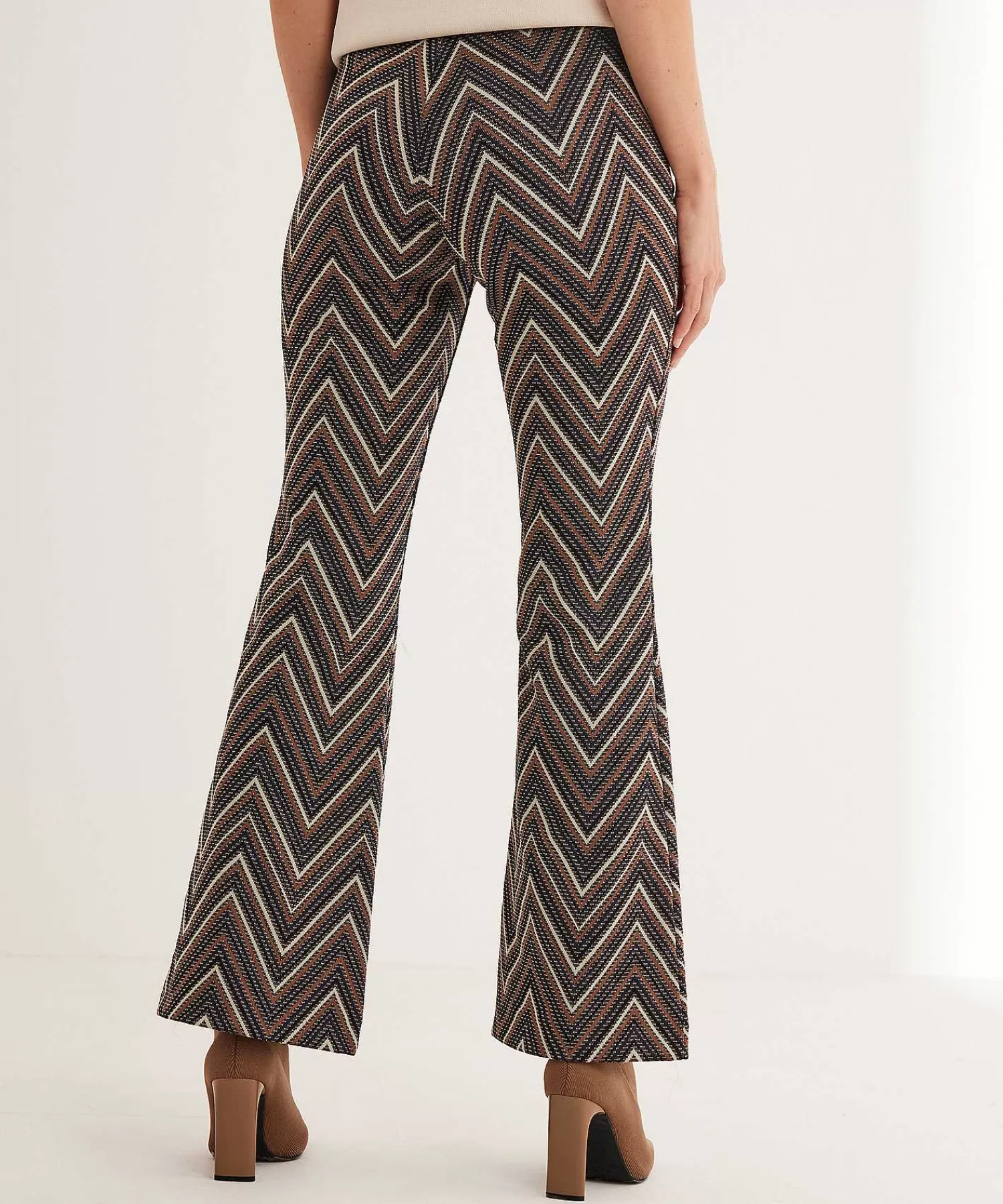 MAC Jeans Pantalones Bootcut Jacquard Zigzag Fashion