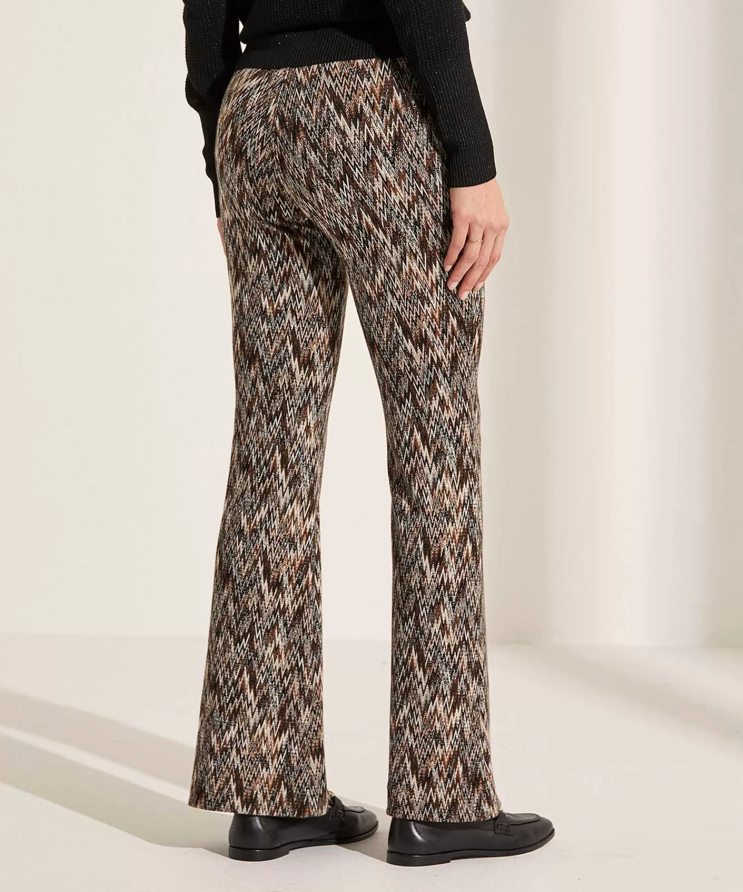 MAC Jeans Pantalones Bootcut Jacquard Zigzag Discount