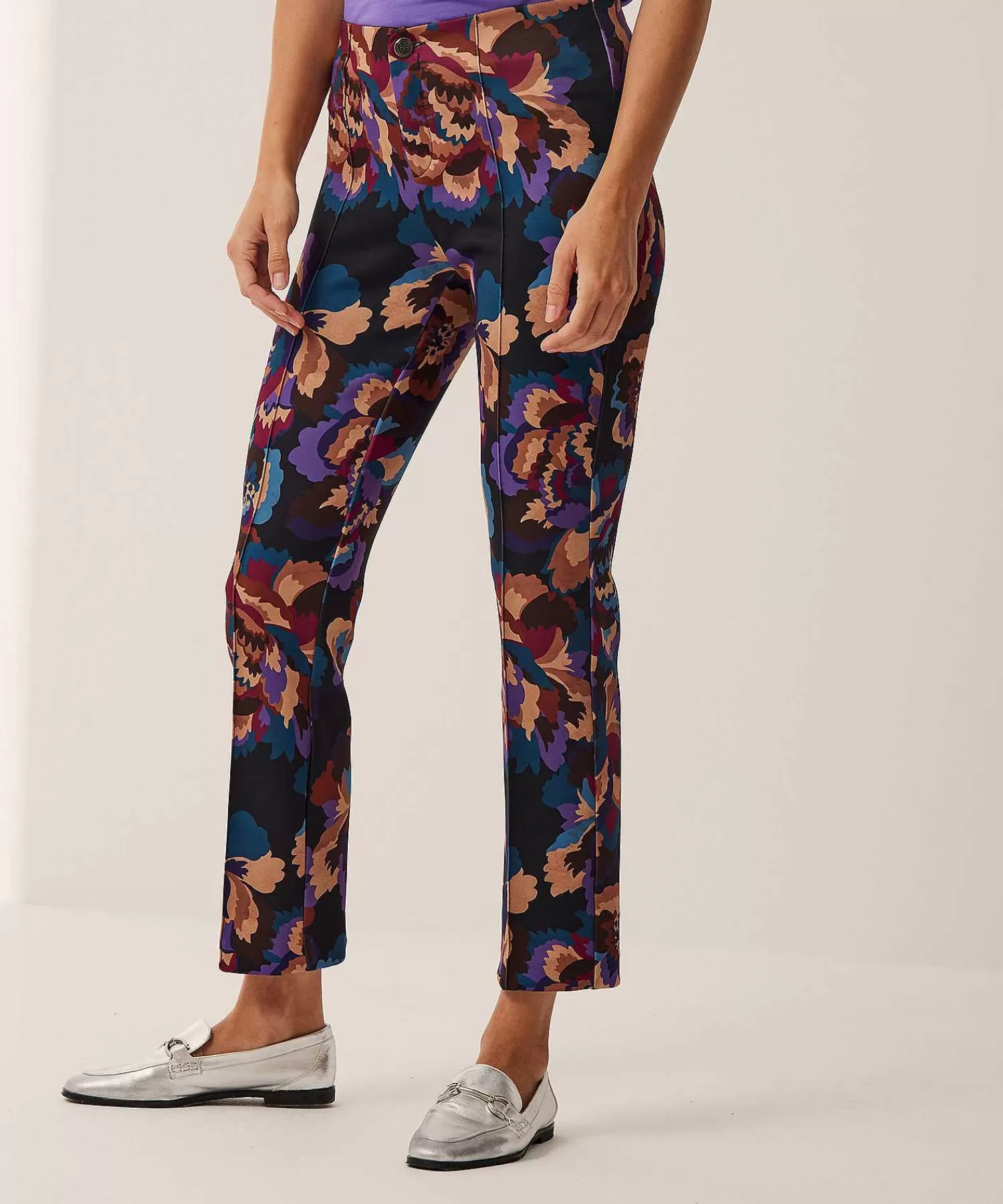 Rosner Pantalones Scuba Estampado De Flores Alisa Clearance