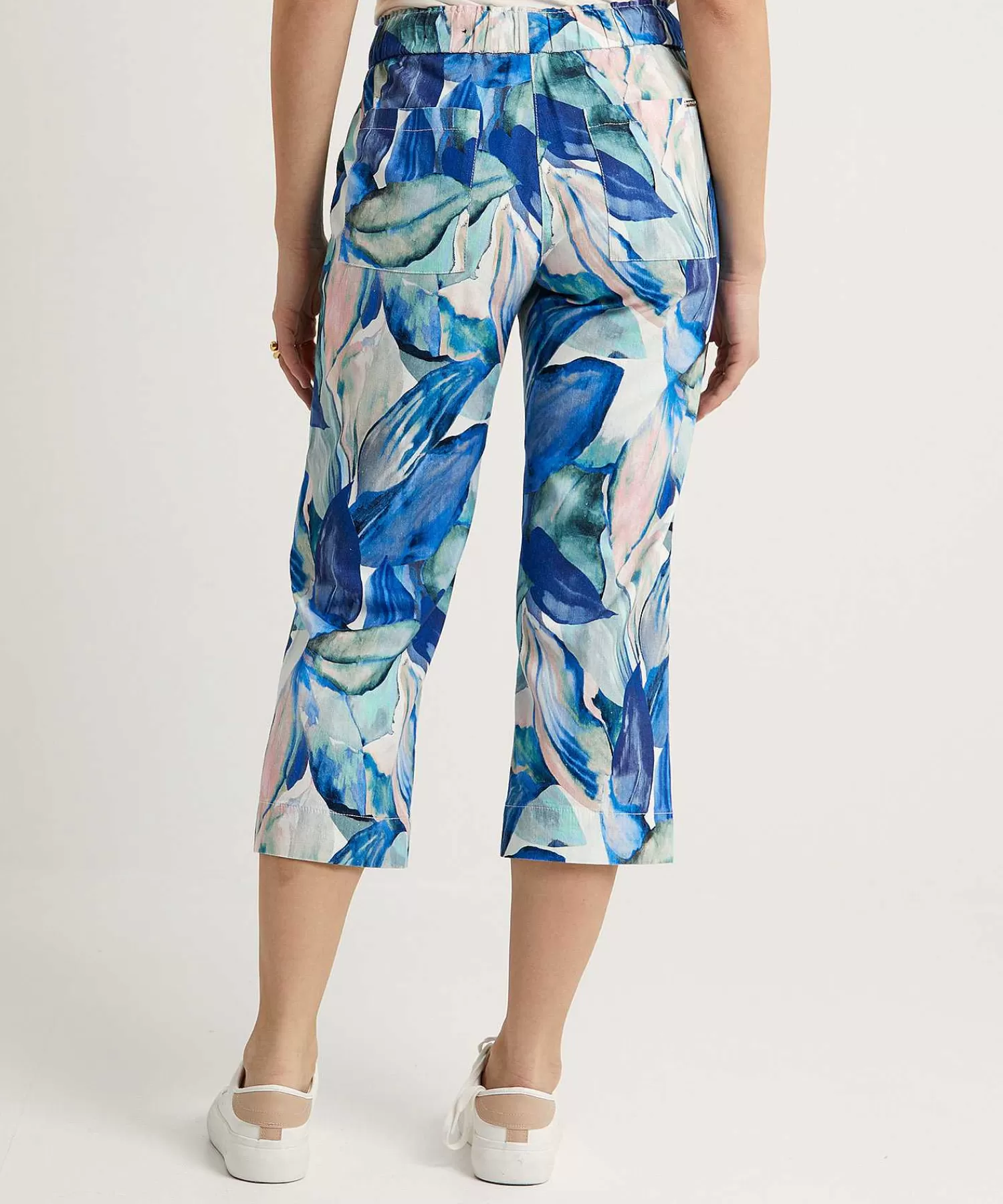 TONI Pantalones Capri Pierna Ancha Pia Con Estampado De Hojas Best
