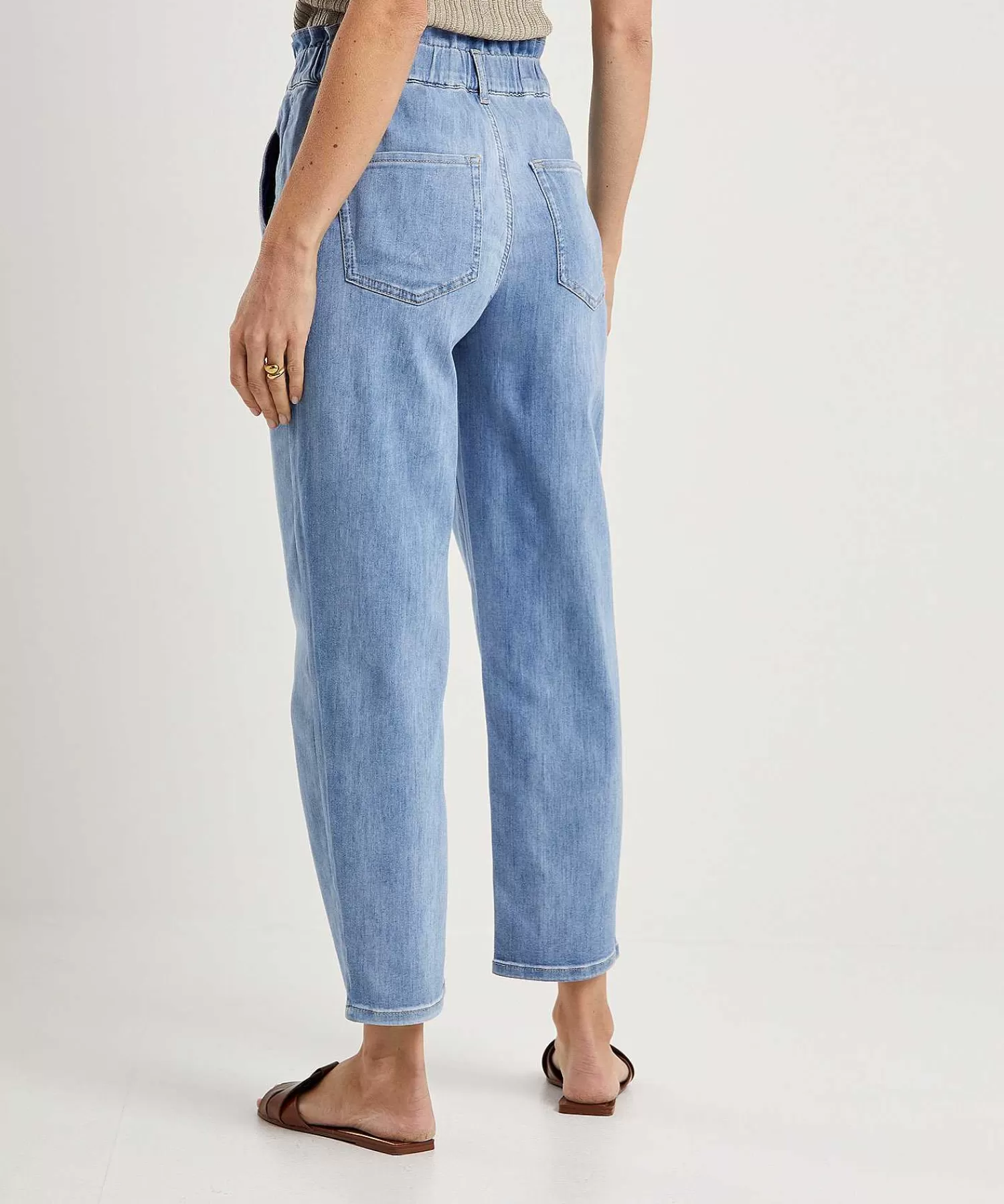 Raffaello Rossi Vaqueros Cropped Paperbag Riana Outlet