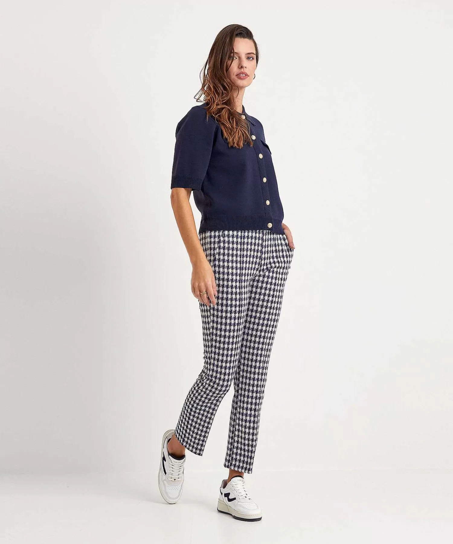 Raphaela By Brax Pantalones Cortos Superslim Lillyth Check Hot