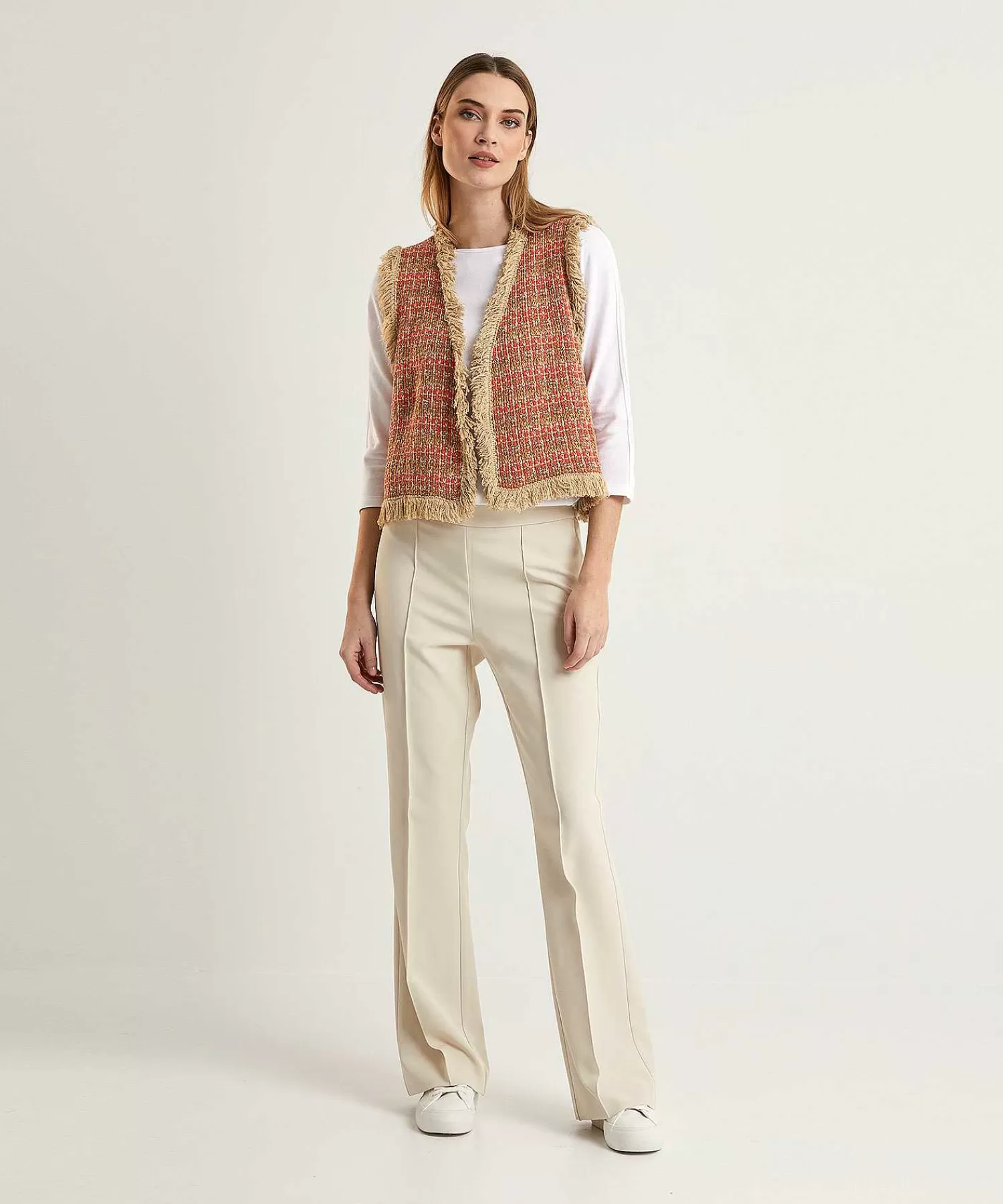Rosner Pantalones Acampanados Con Pintucks Audrey 1 Discount