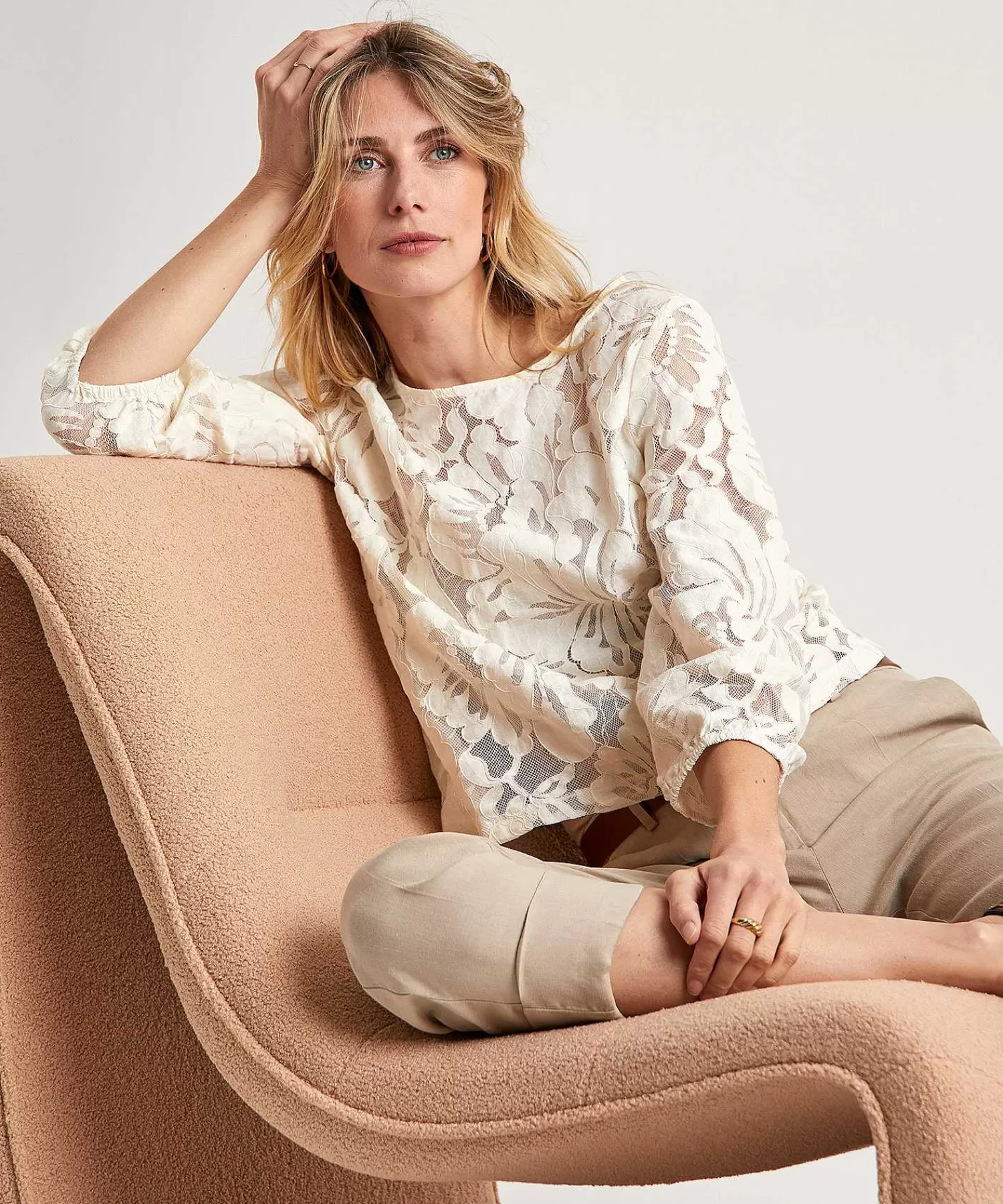 No Man's Land Tela De Encaje Blusa Tierra De Nadie Clearance