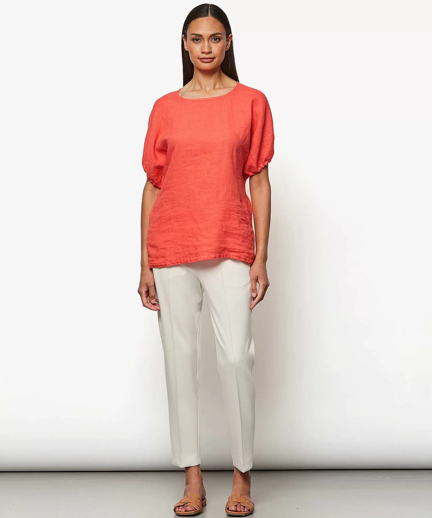 LaSalle Top De Lino Con Mangas Abullonadas Shop