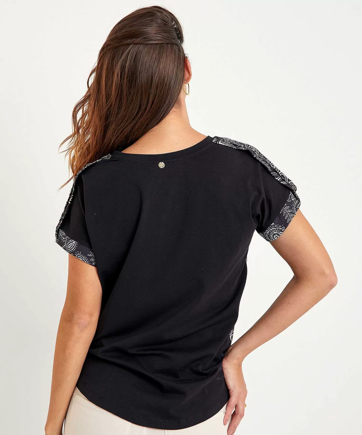 LIU JO Top Sedoso Con Estampado De Cachemira De Outlet