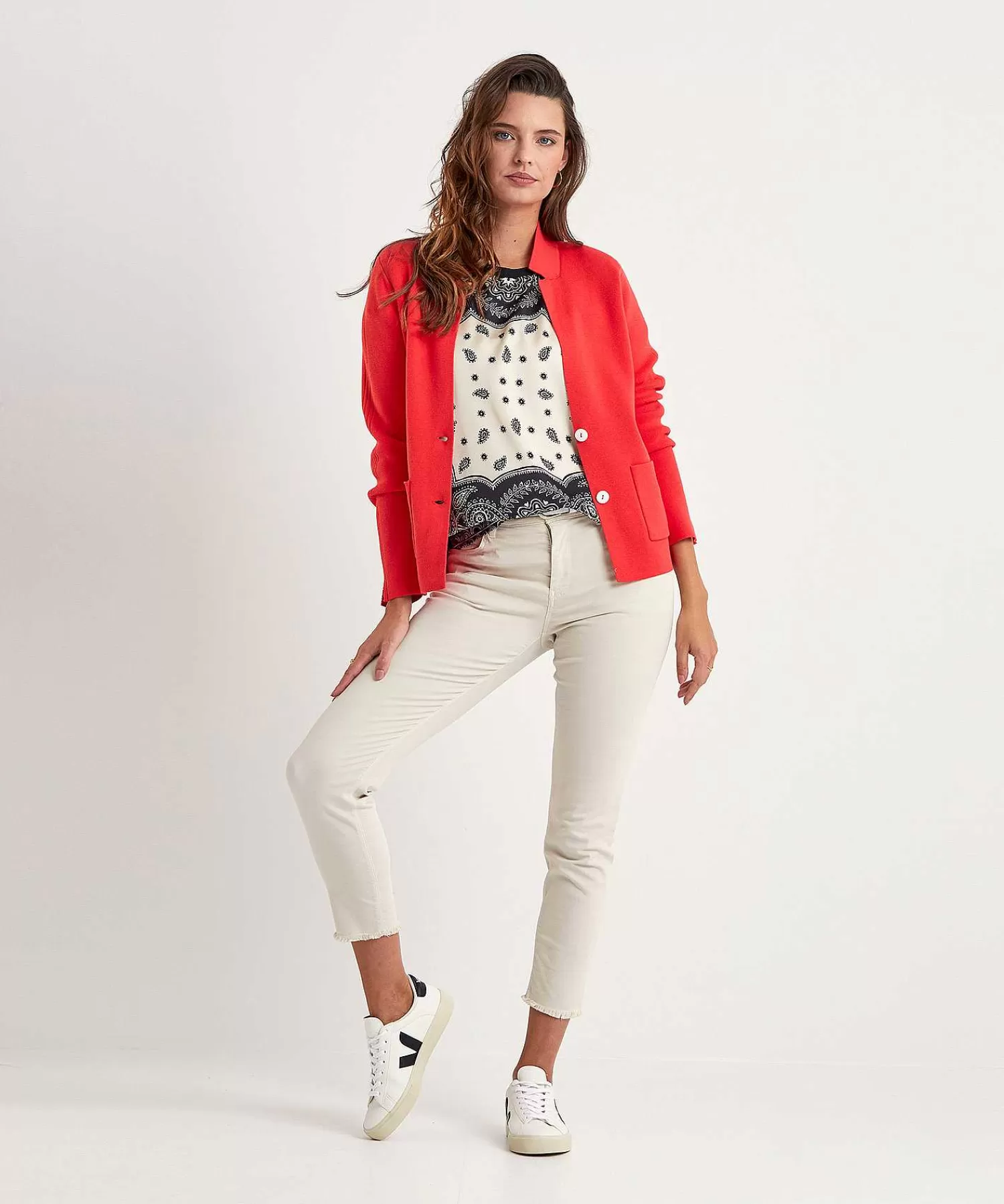 LIU JO Top Sedoso Con Estampado De Cachemira De Outlet