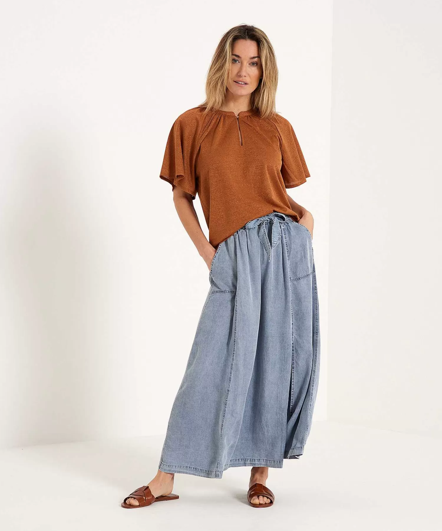 Summum Top Lurex Manga Mariposa Shop