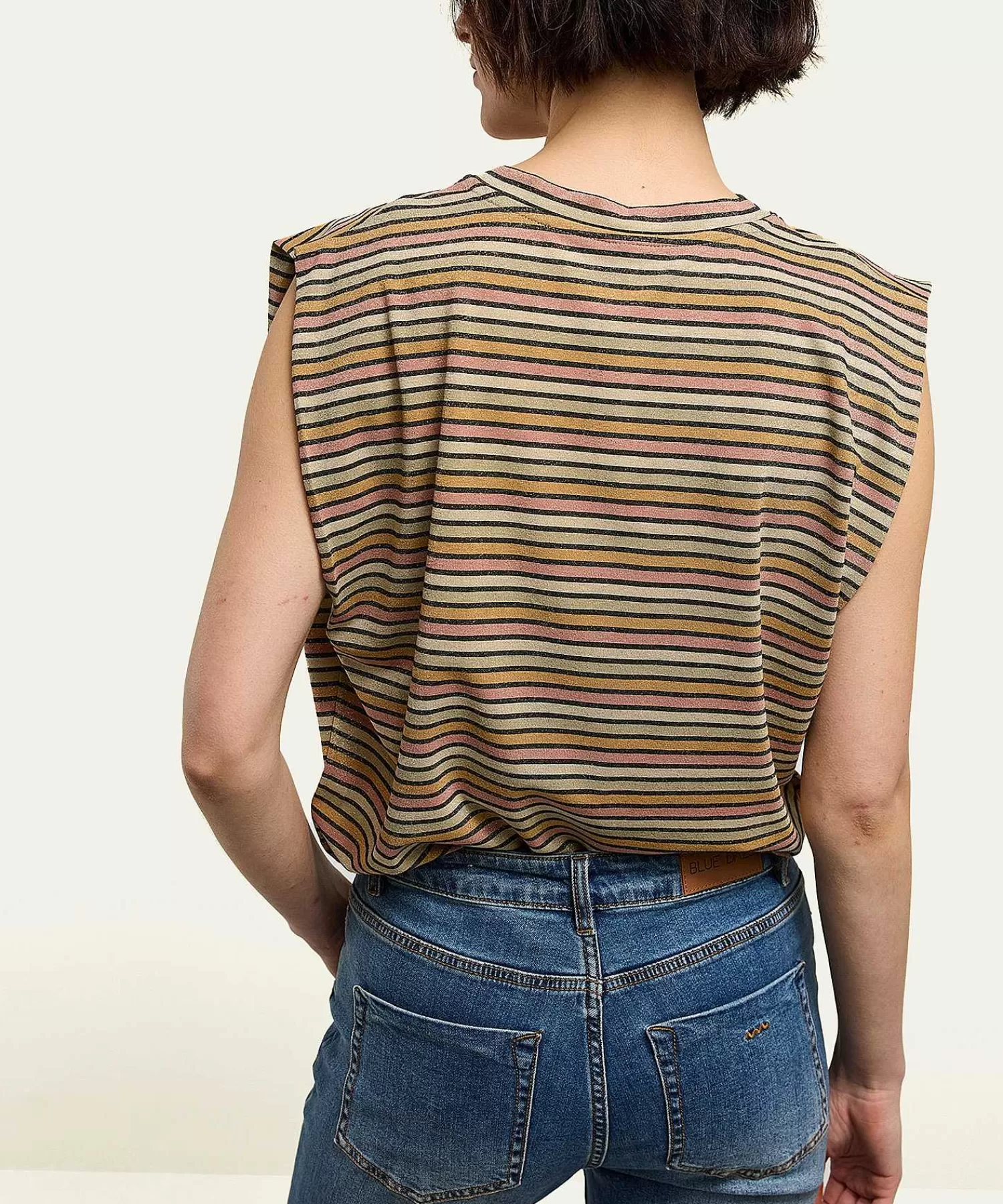 Summum Top Sin Mangas Rayas Lurex Cheap