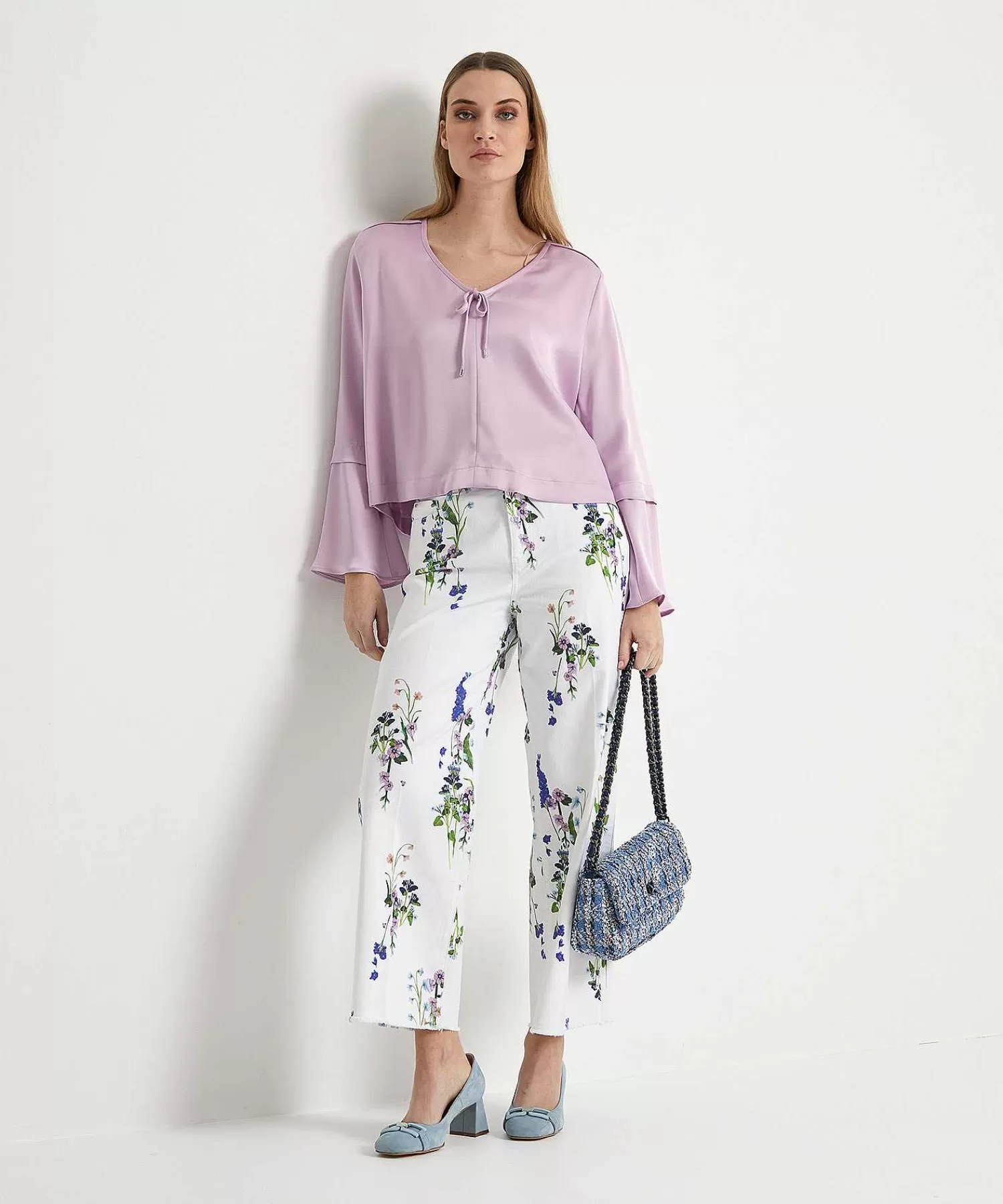 Marc Cain Collections Vaqueros Capri Con Estampado Floral De Marc Cain Wylie Cheap