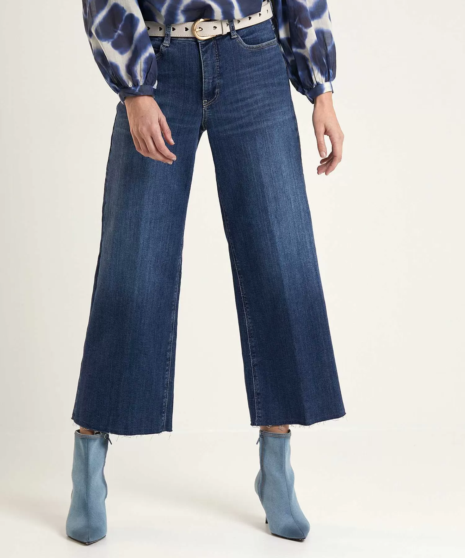MAC Jeans Vaqueros Capri De Pernera Ancha De Dream Wide Store