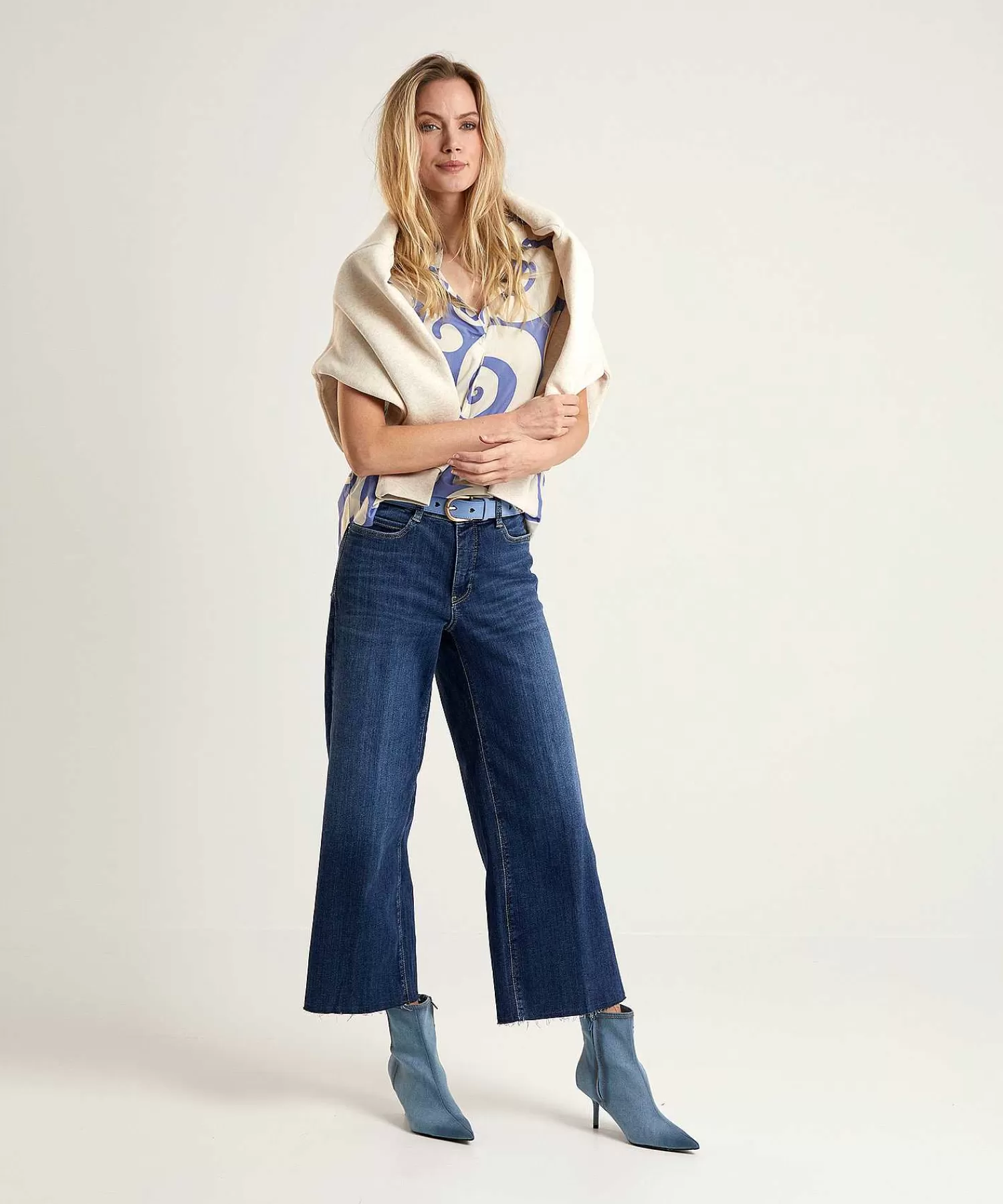 MAC Jeans Vaqueros Capri De Pernera Ancha De Dream Wide Store