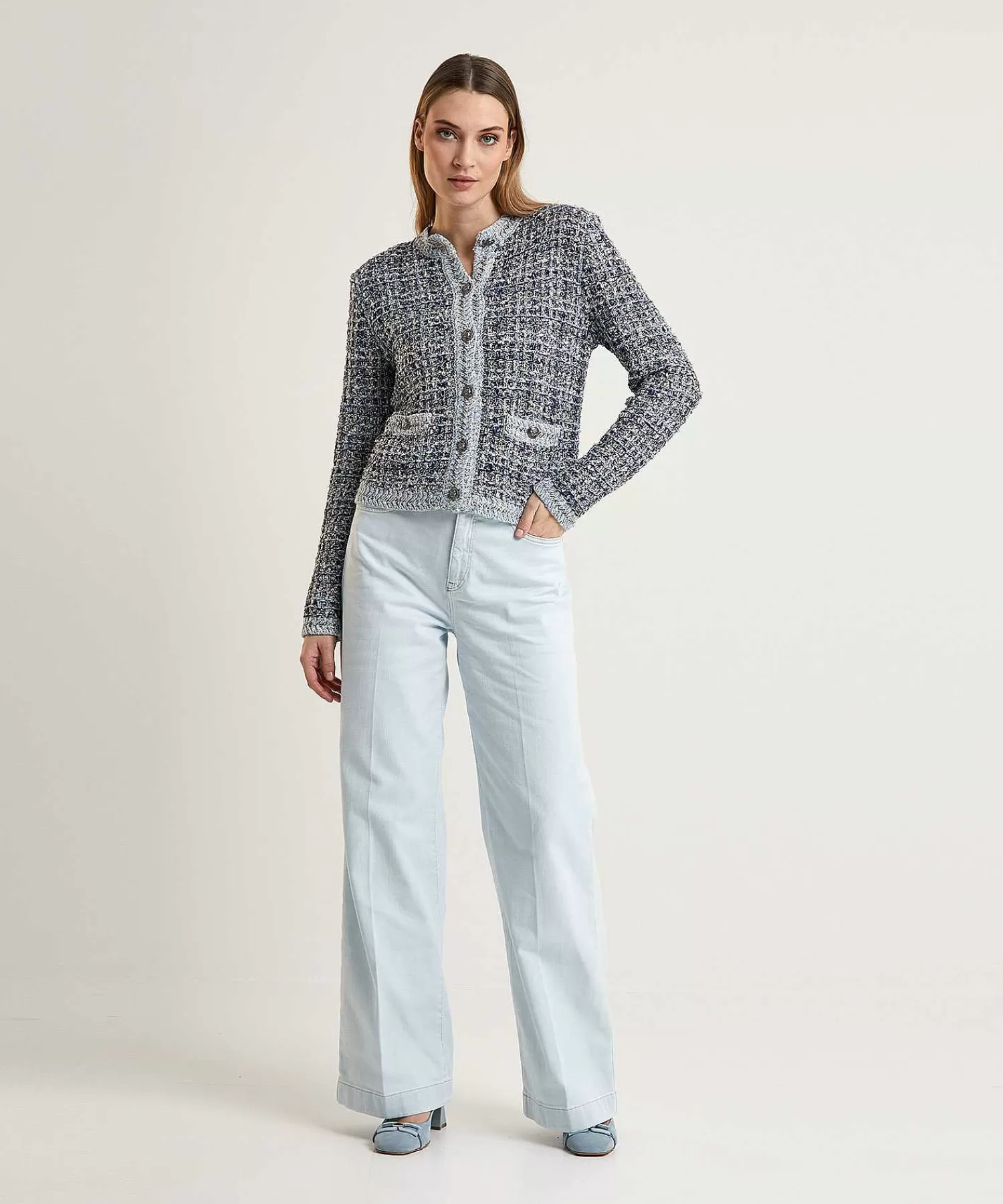 Marc Cain Collections Vaqueros De Pernera Ancha Con Bufanda Marc Cain Warri Hot