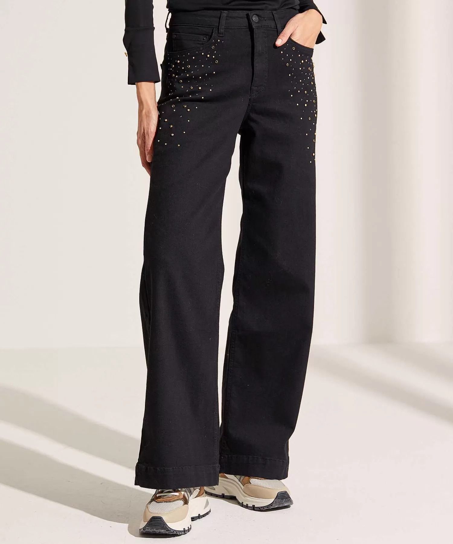Summum Vaqueros De Pernera Ancha Con Tachuelas Alya Cheap