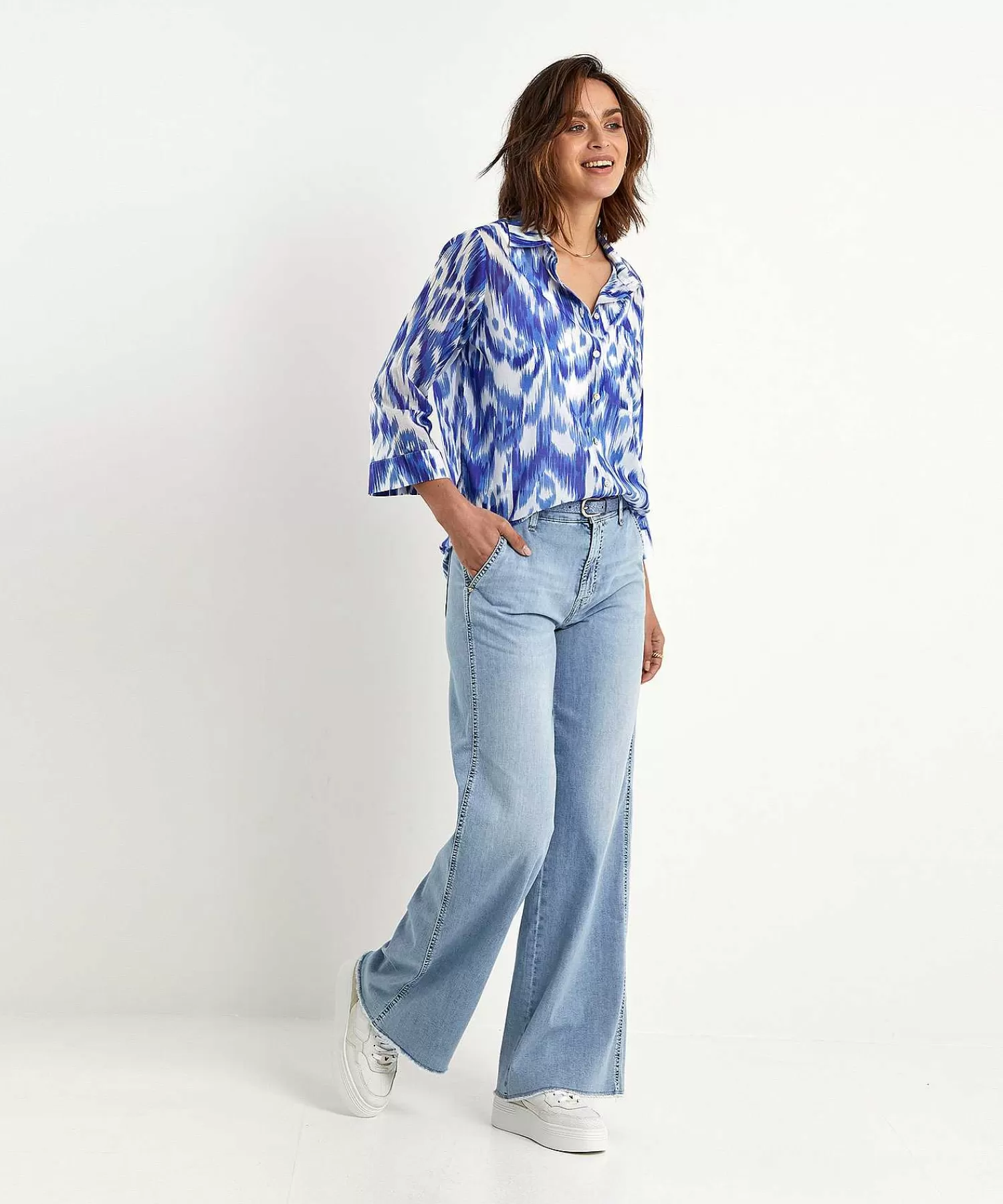 Cambio Vaqueros De Pierna Ancha Super Stretch Alek Outlet
