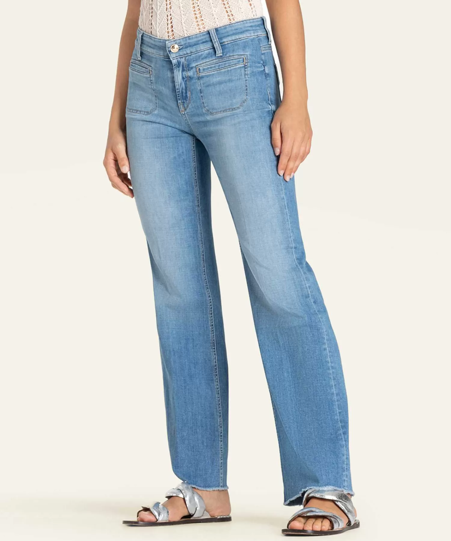 Cambio Vaqueros Pierna Ancha Tess Cheap