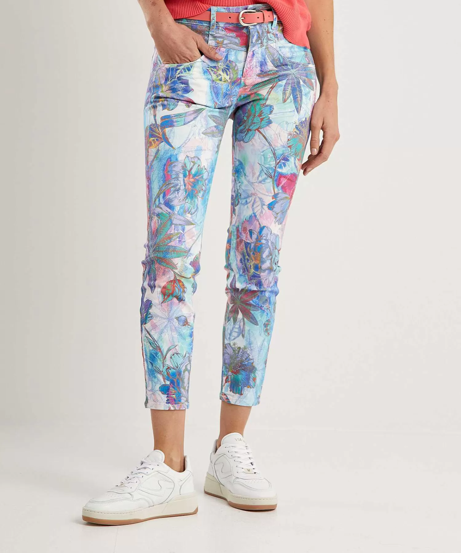 Brax Vaqueros Pitillo Con Estampado Floral Ana De Cheap