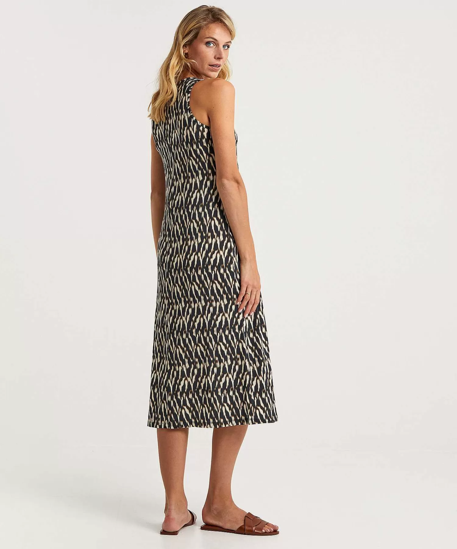 No Man's Land Vestido Ajustado Con Estampado Borroso De Flash Sale