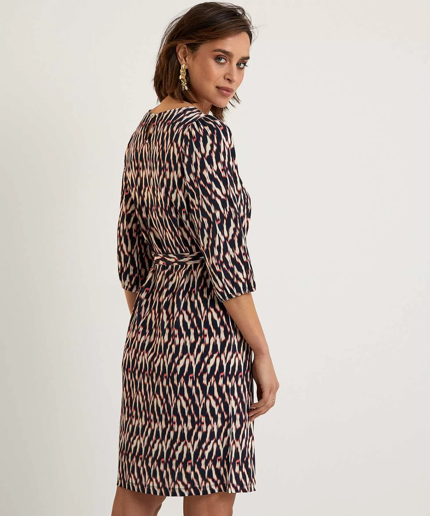 No Man's Land Vestido Ajustado Con Estampado Borroso De Flash Sale
