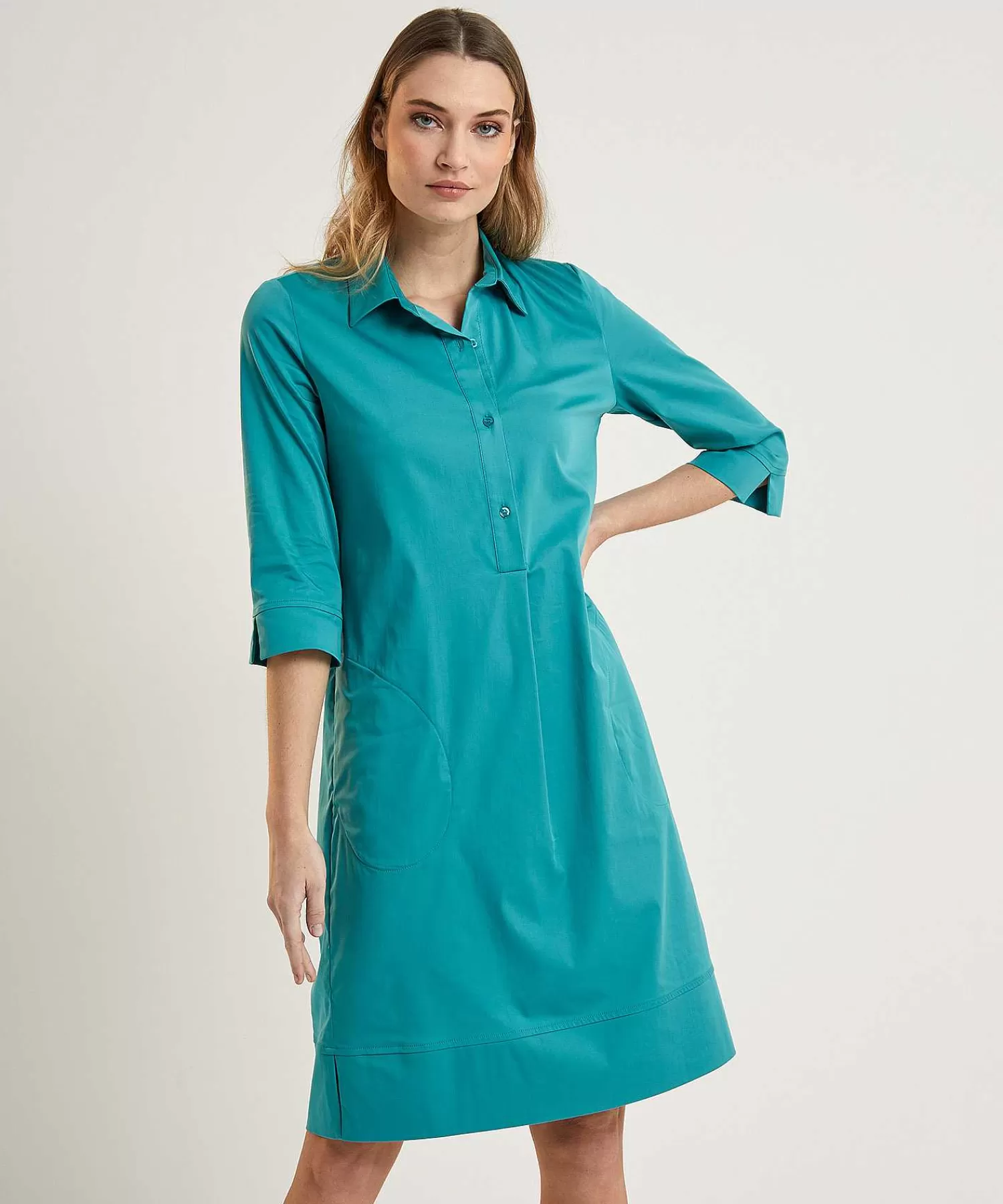 LaSalle Vestido Camisero Con Bolsillos Laterales Outlet